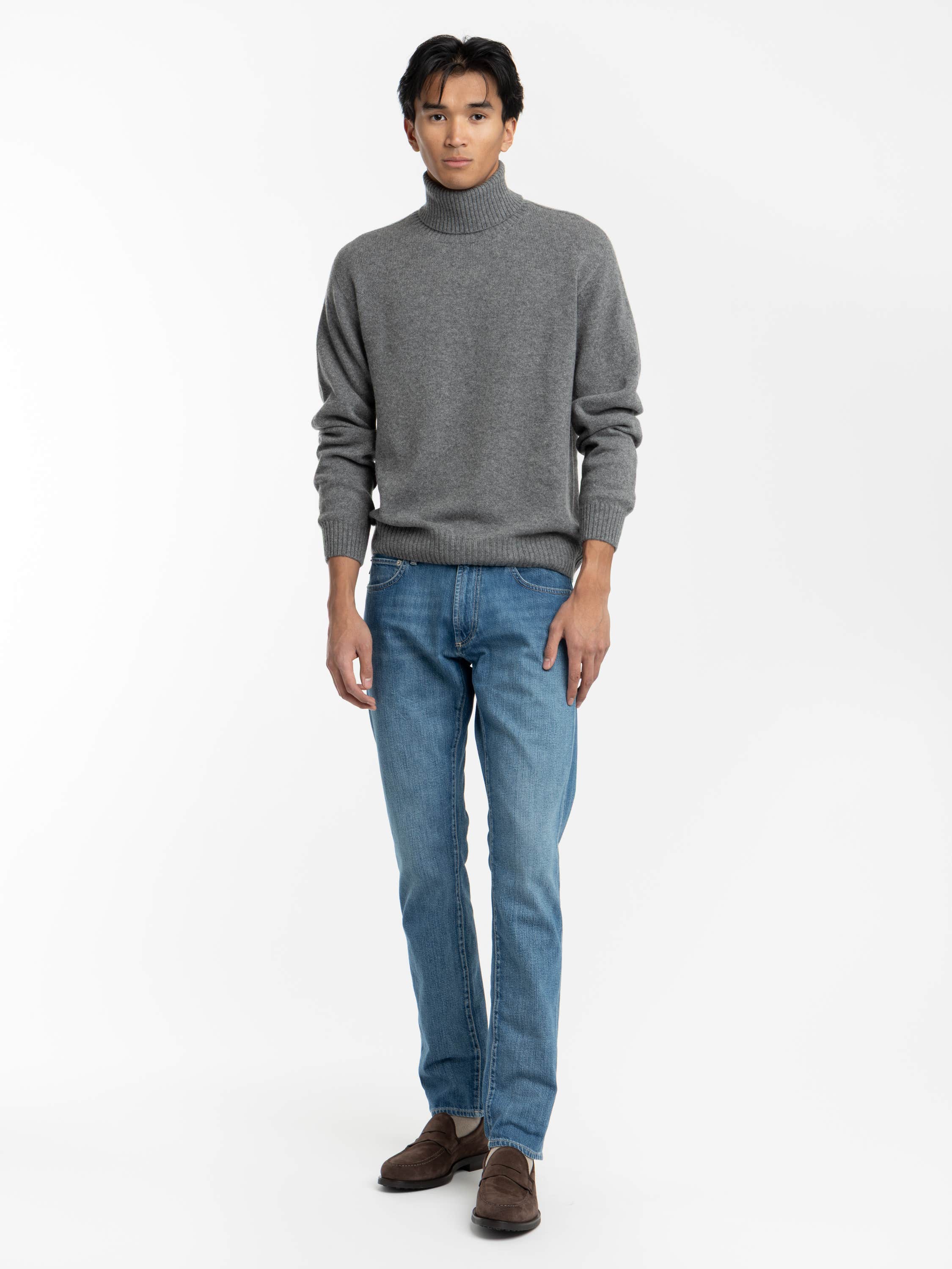 Grey Cashmere Turtleneck