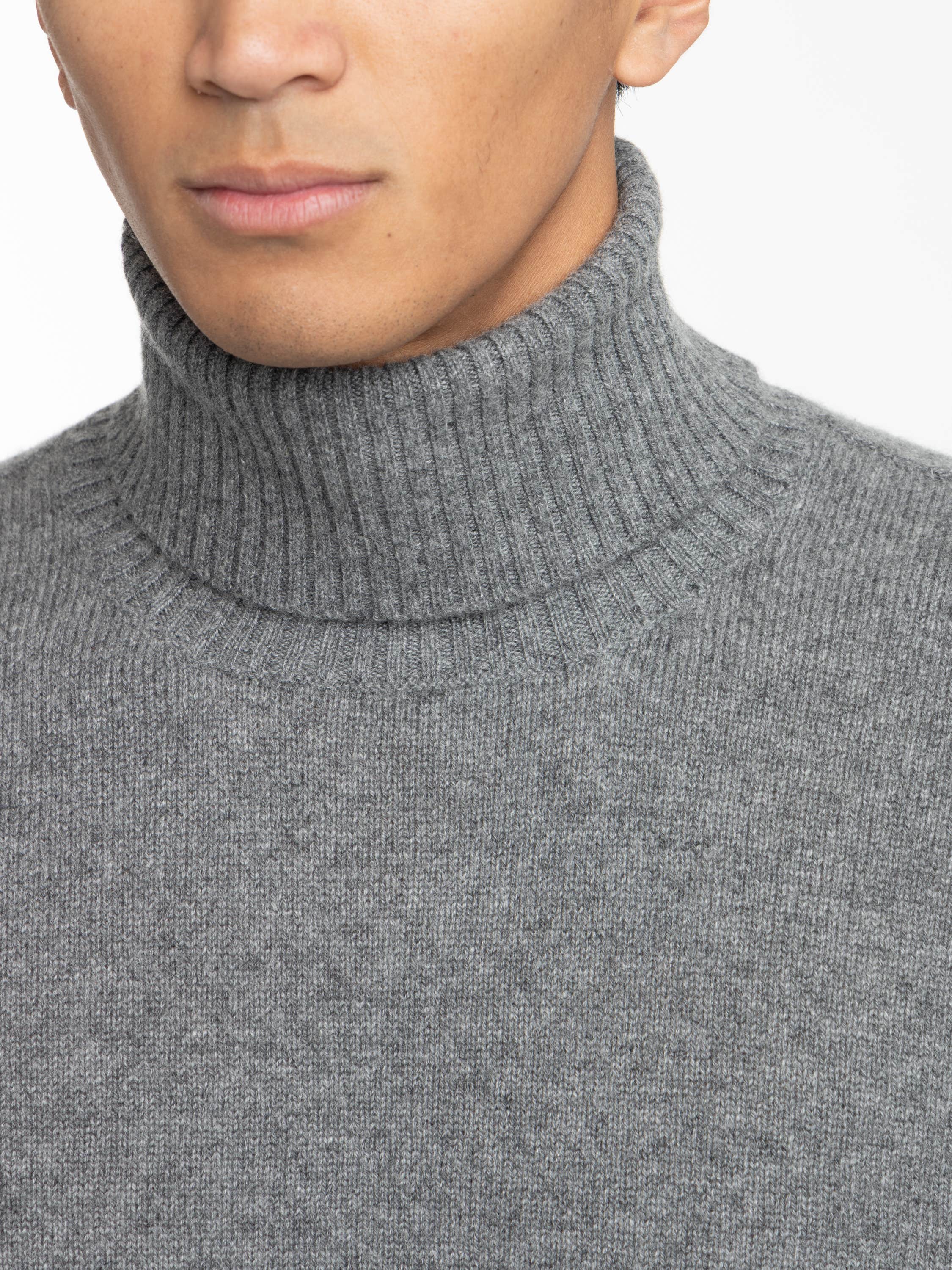 Grey Cashmere Turtleneck