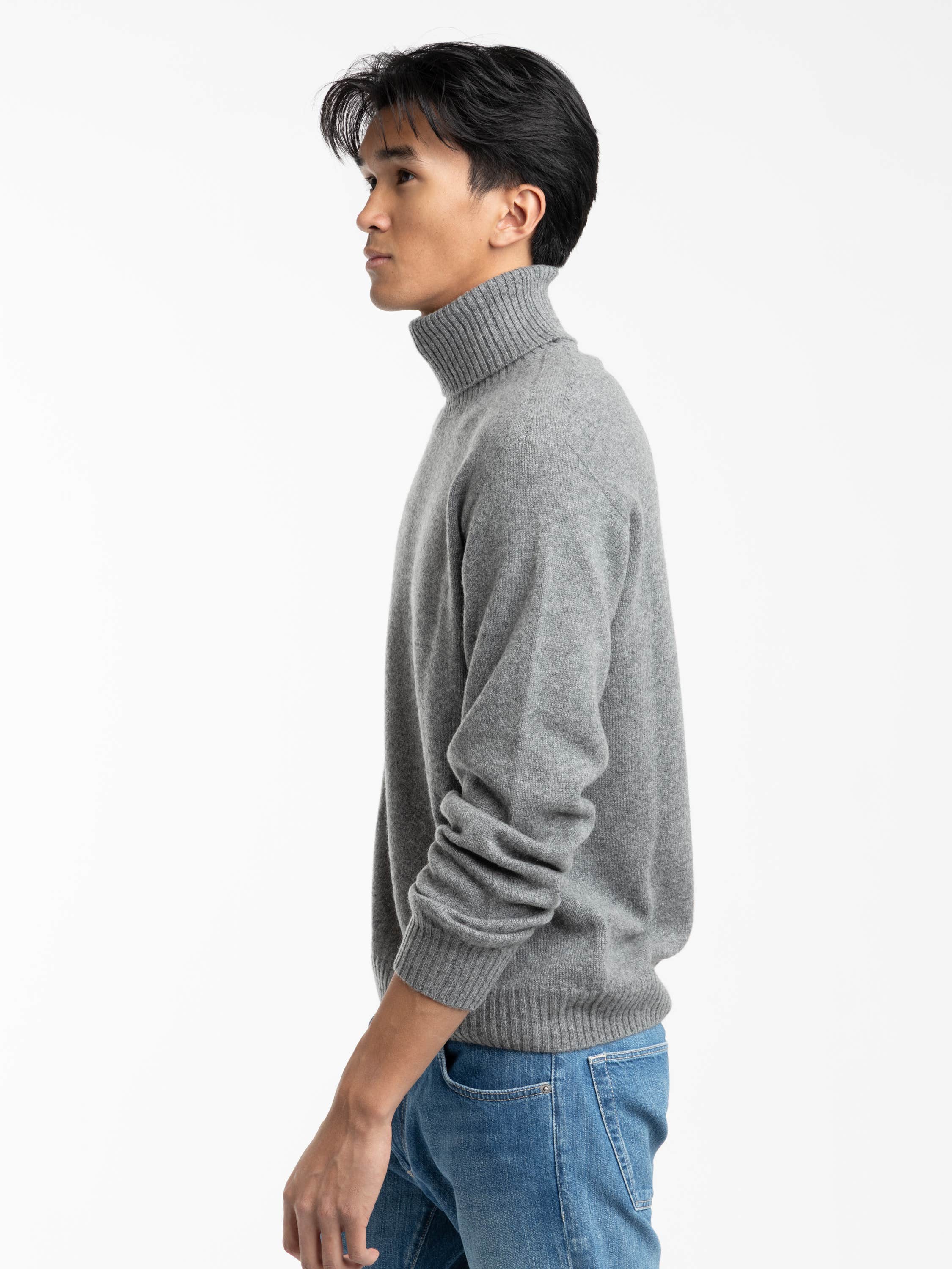 Grey Cashmere Turtleneck