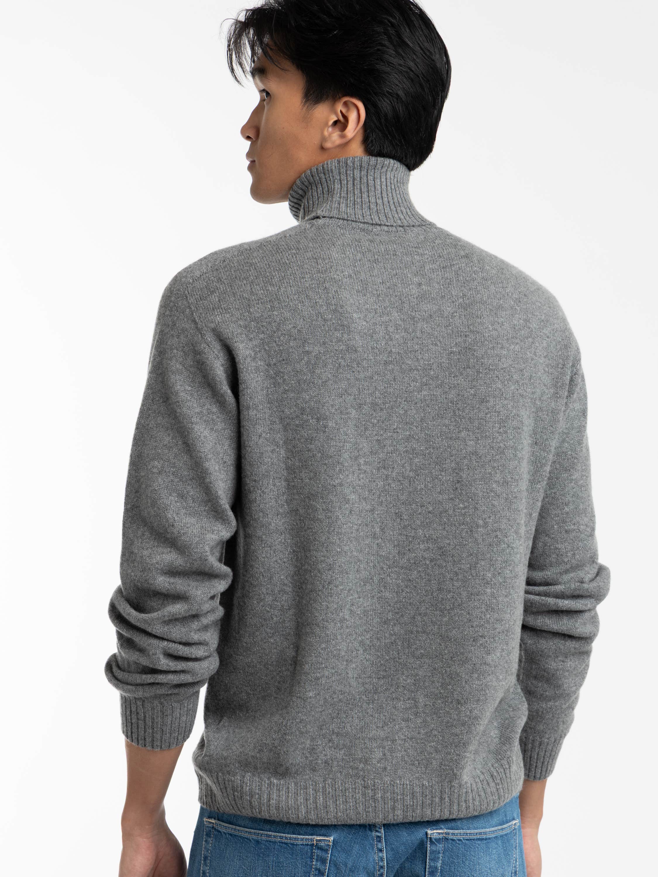 Grey Cashmere Turtleneck
