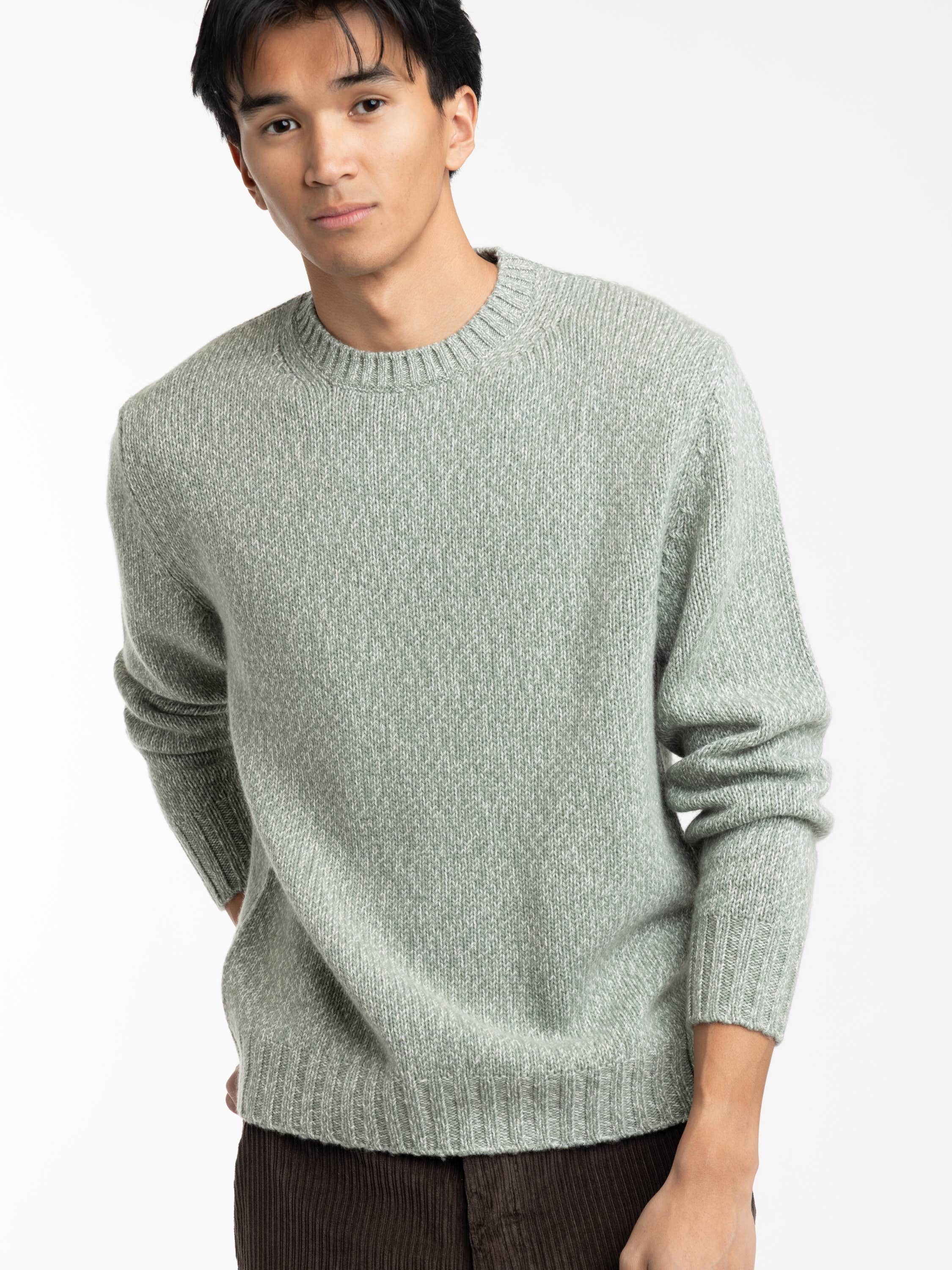Mistletoe Green Crew Neck Sweater