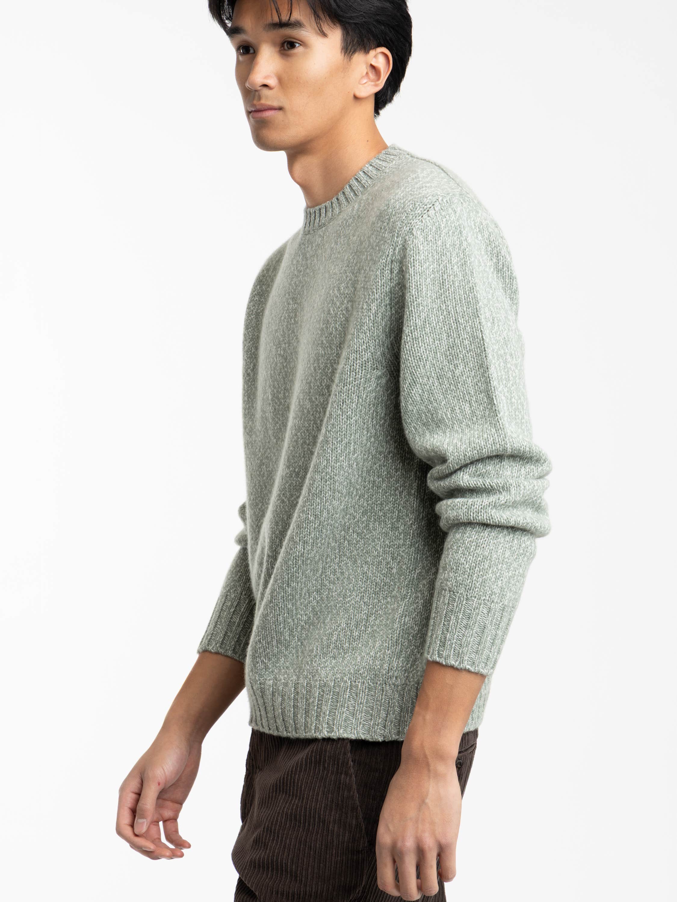 Mistletoe Green Crew Neck Sweater