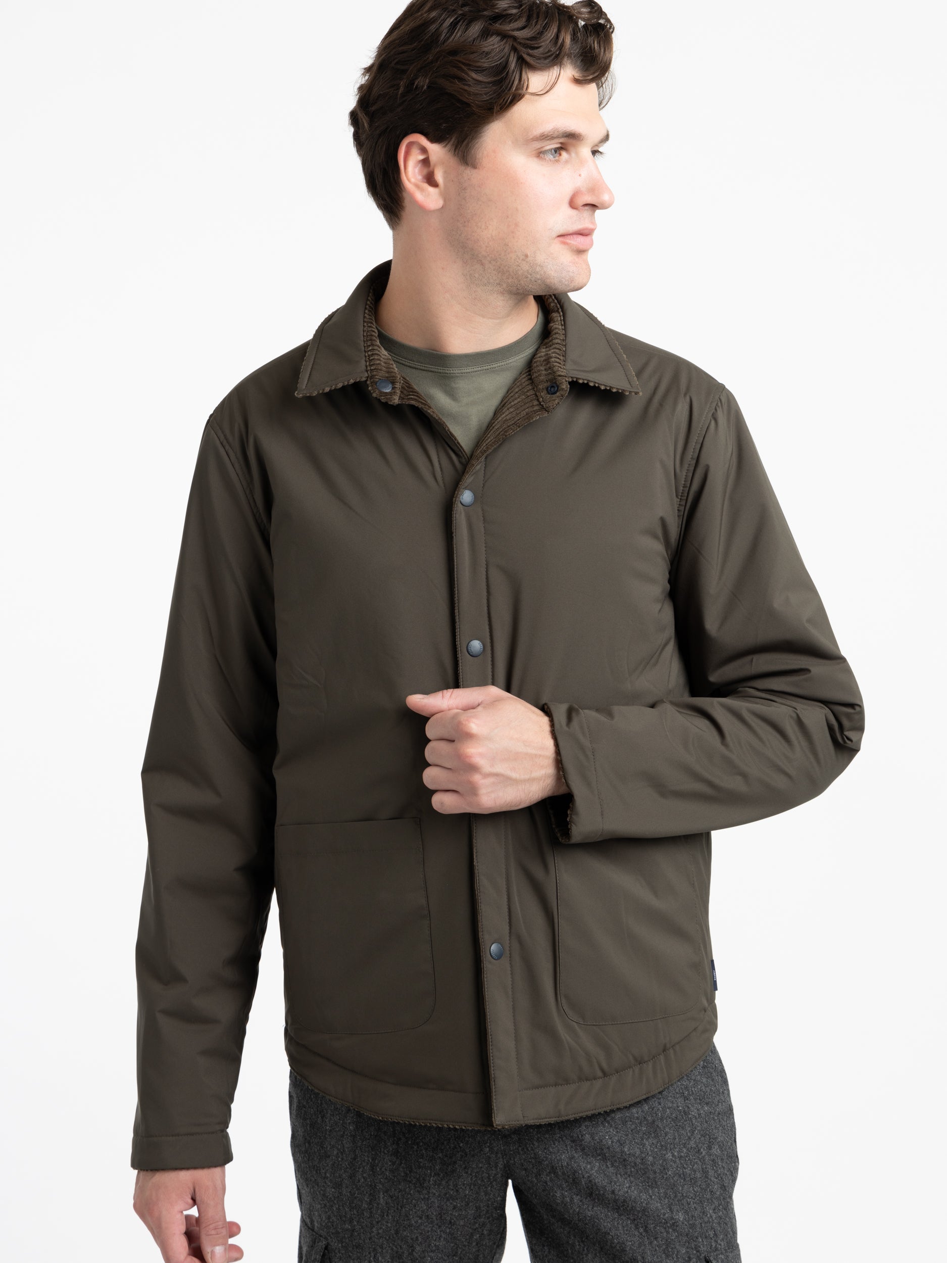 Olive Green Corduroy Reversible Overshirt – The Helm Clothing