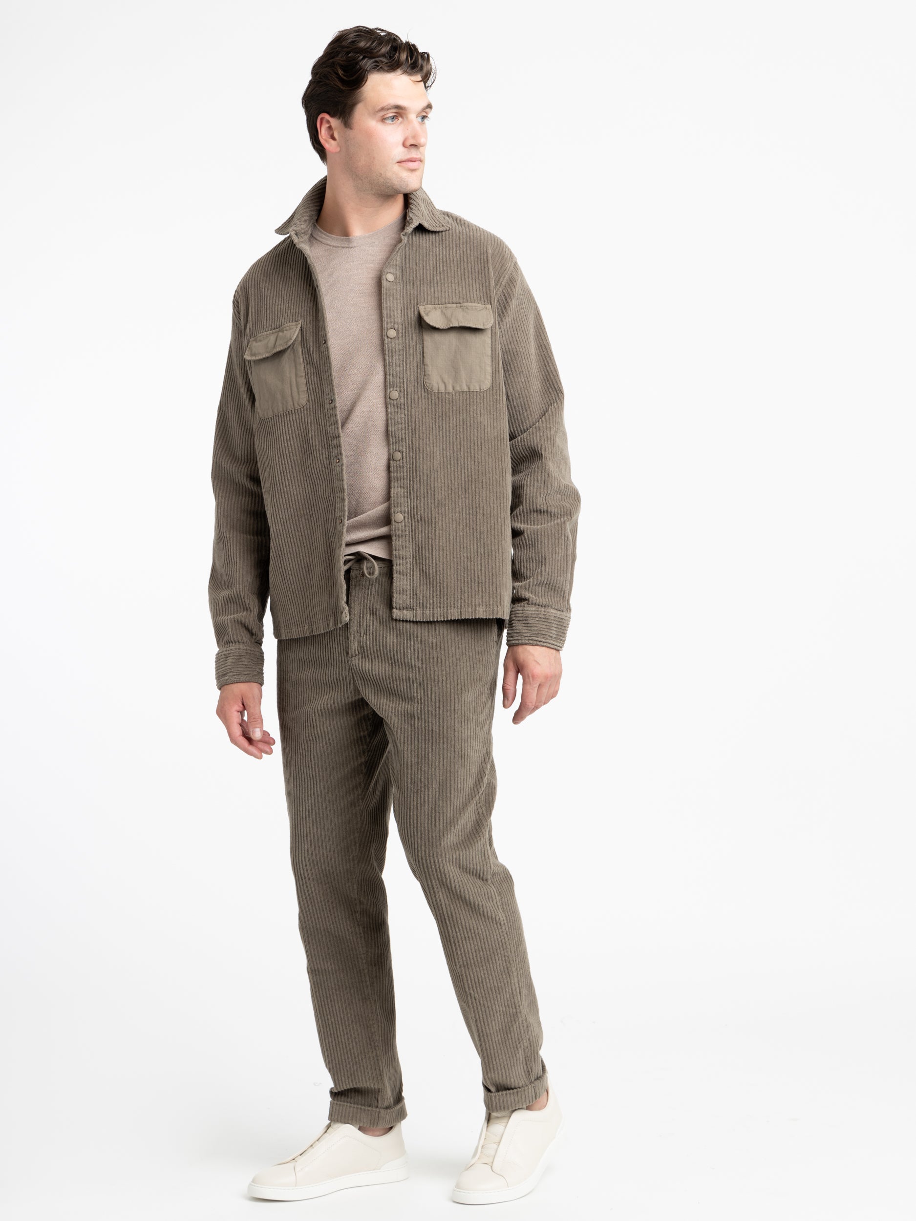 Taupe Corduroy Overshirt – The Helm Clothing