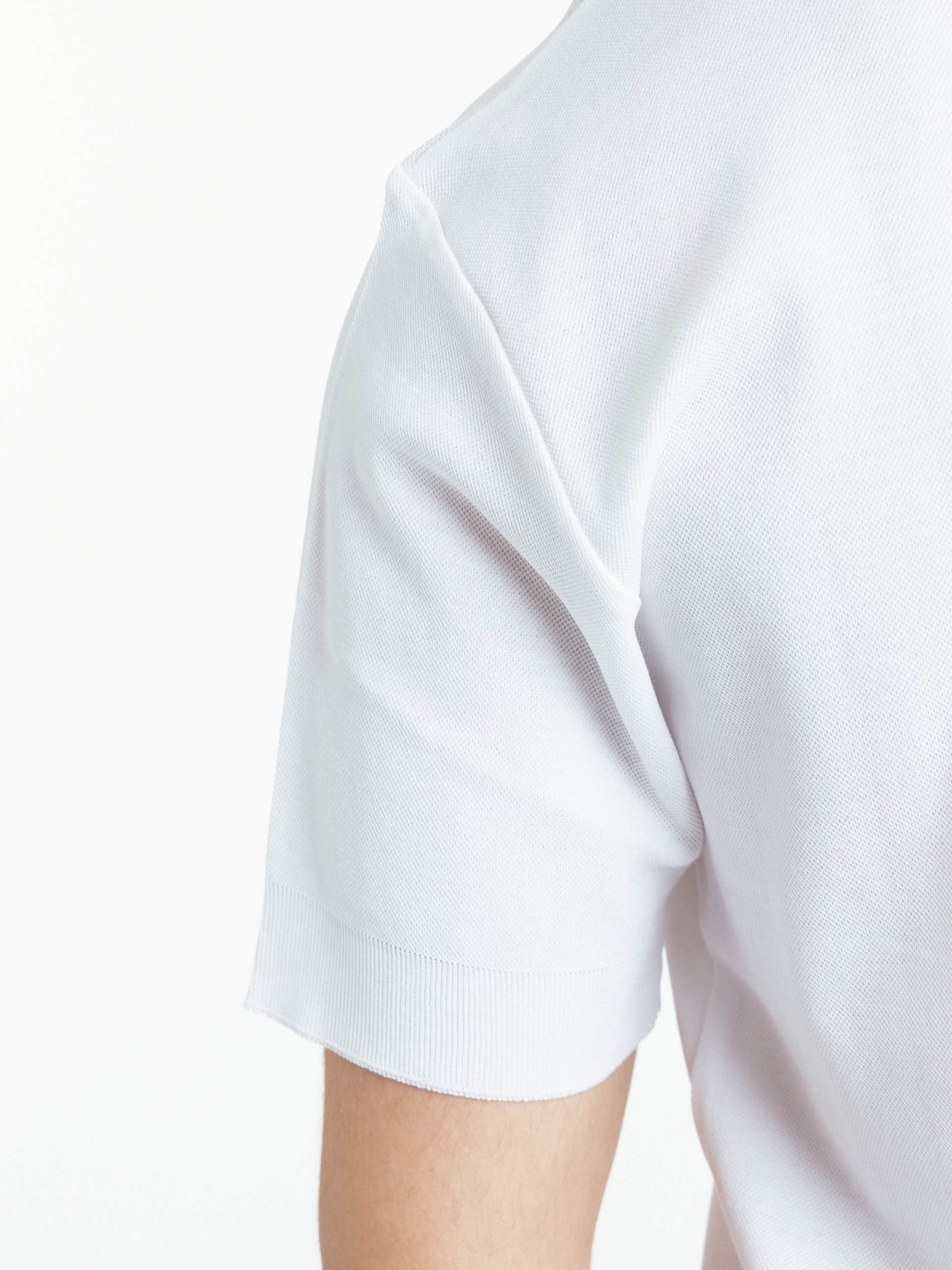 White Cotton Polo Shirt