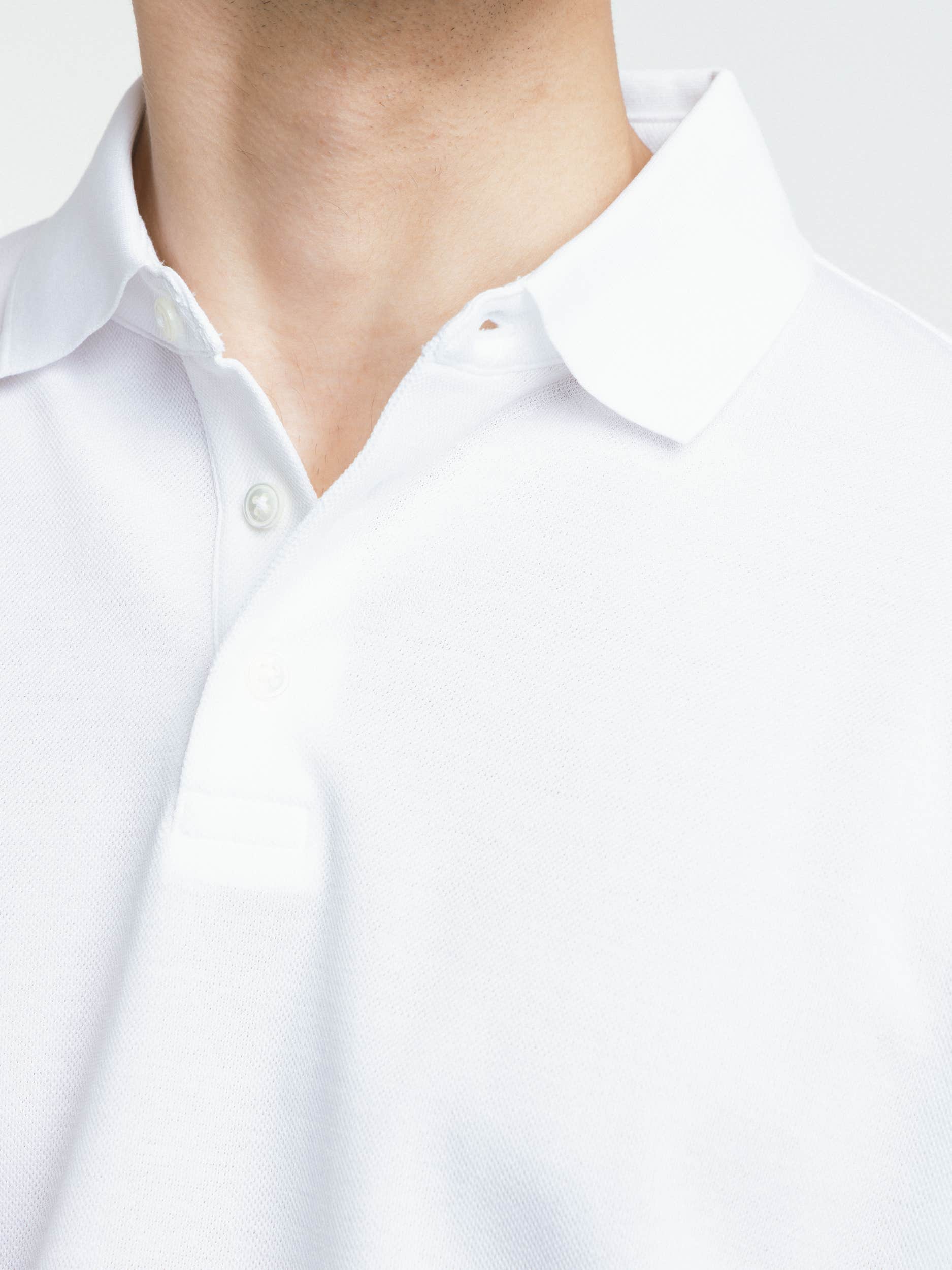 White Cotton Polo Shirt