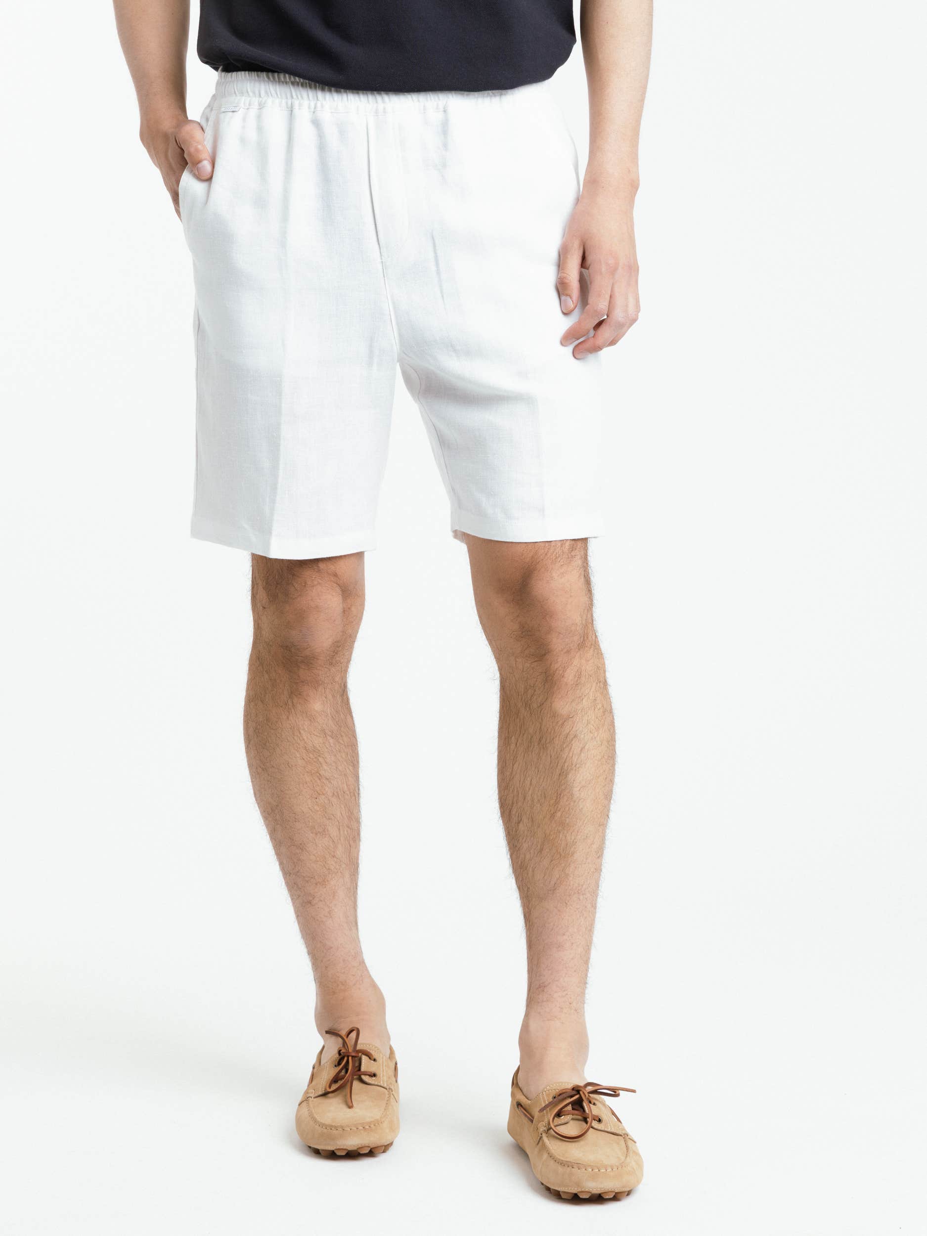 White Linen Beach Bermuda Short