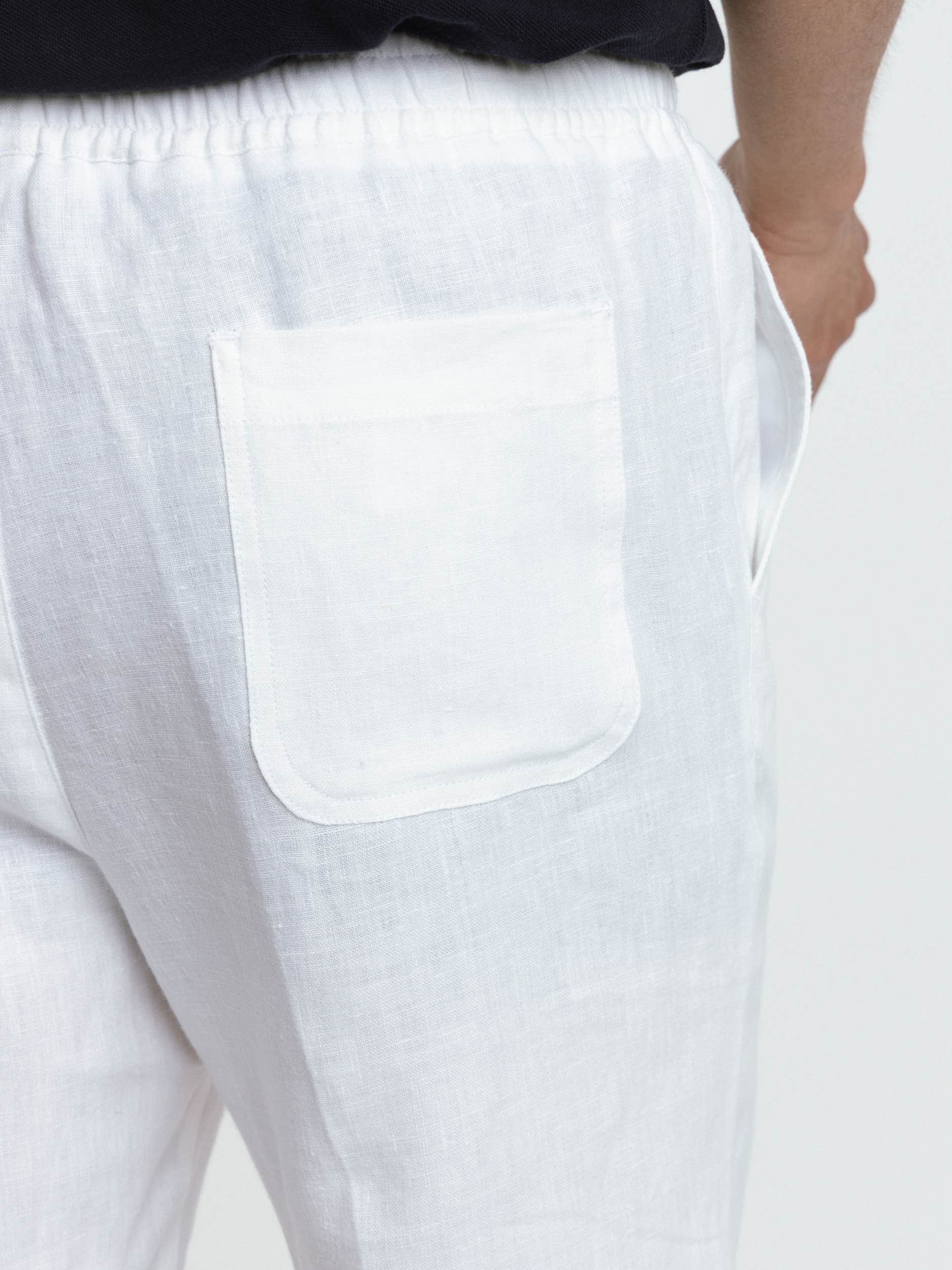 White Linen Beach Bermuda Short