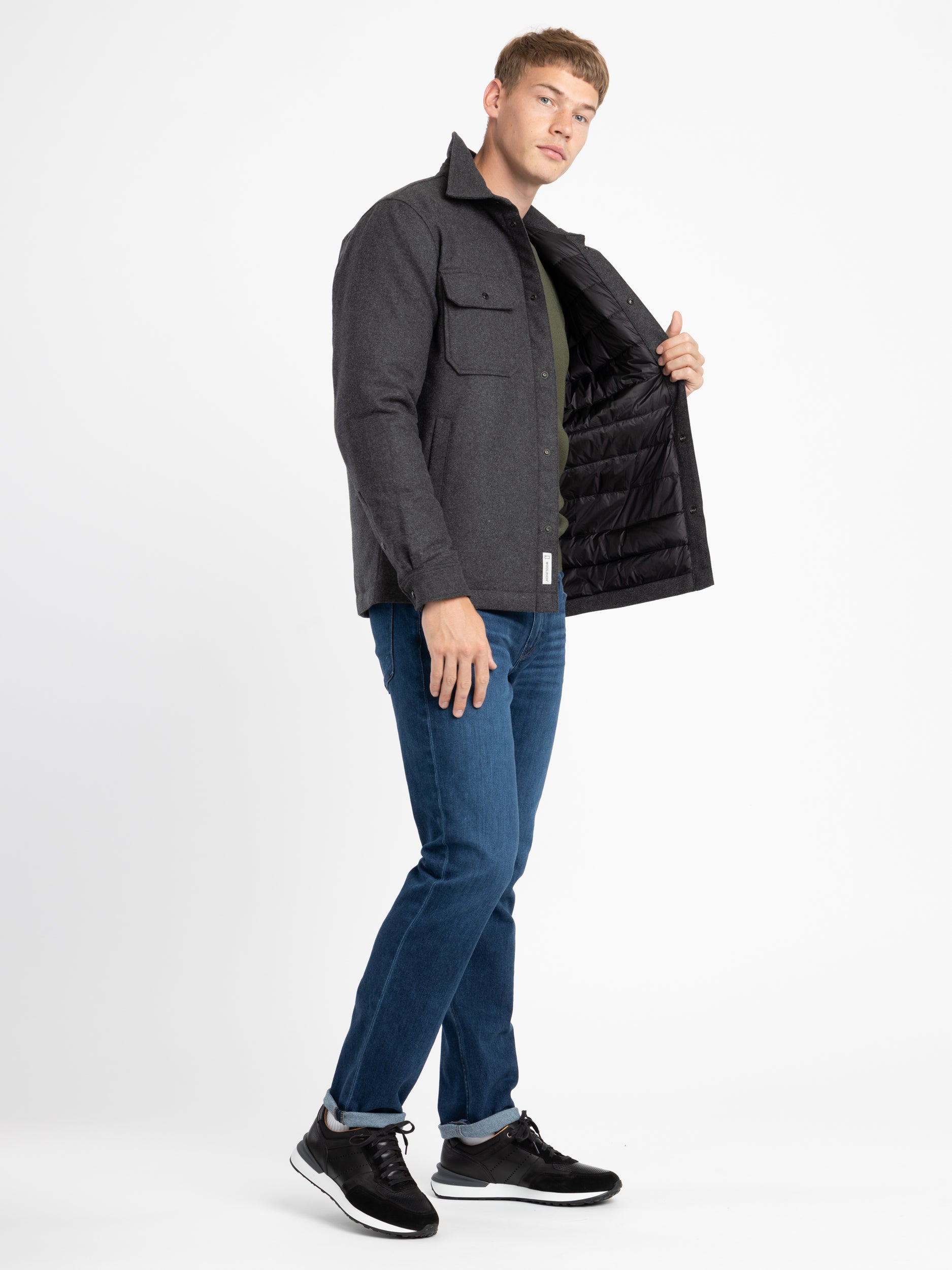 Charcoal Grey Alaskan Wool Overshirt – The Helm Clothing