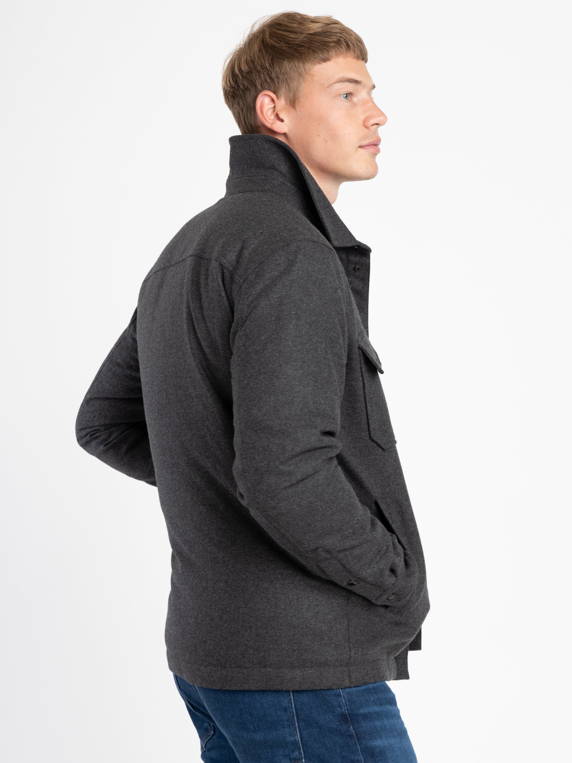 Charcoal Grey Alaskan Wool Overshirt – The Helm Clothing