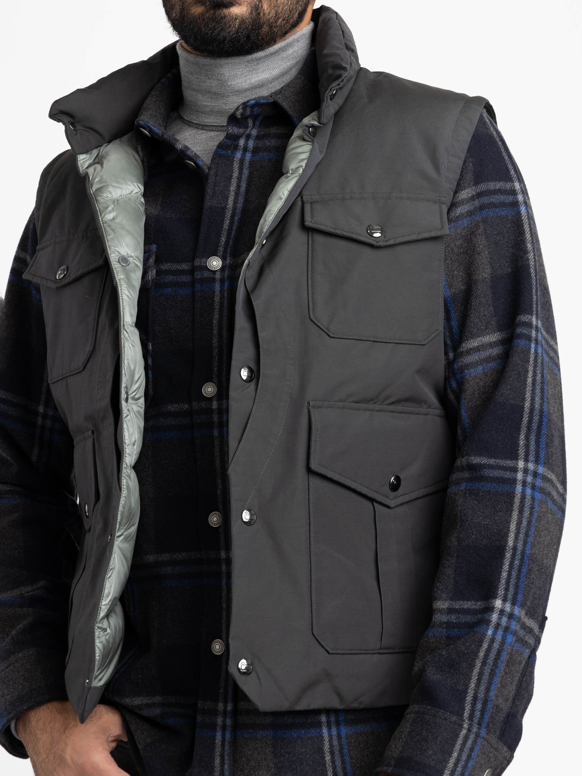 Grey Half Moon Vest