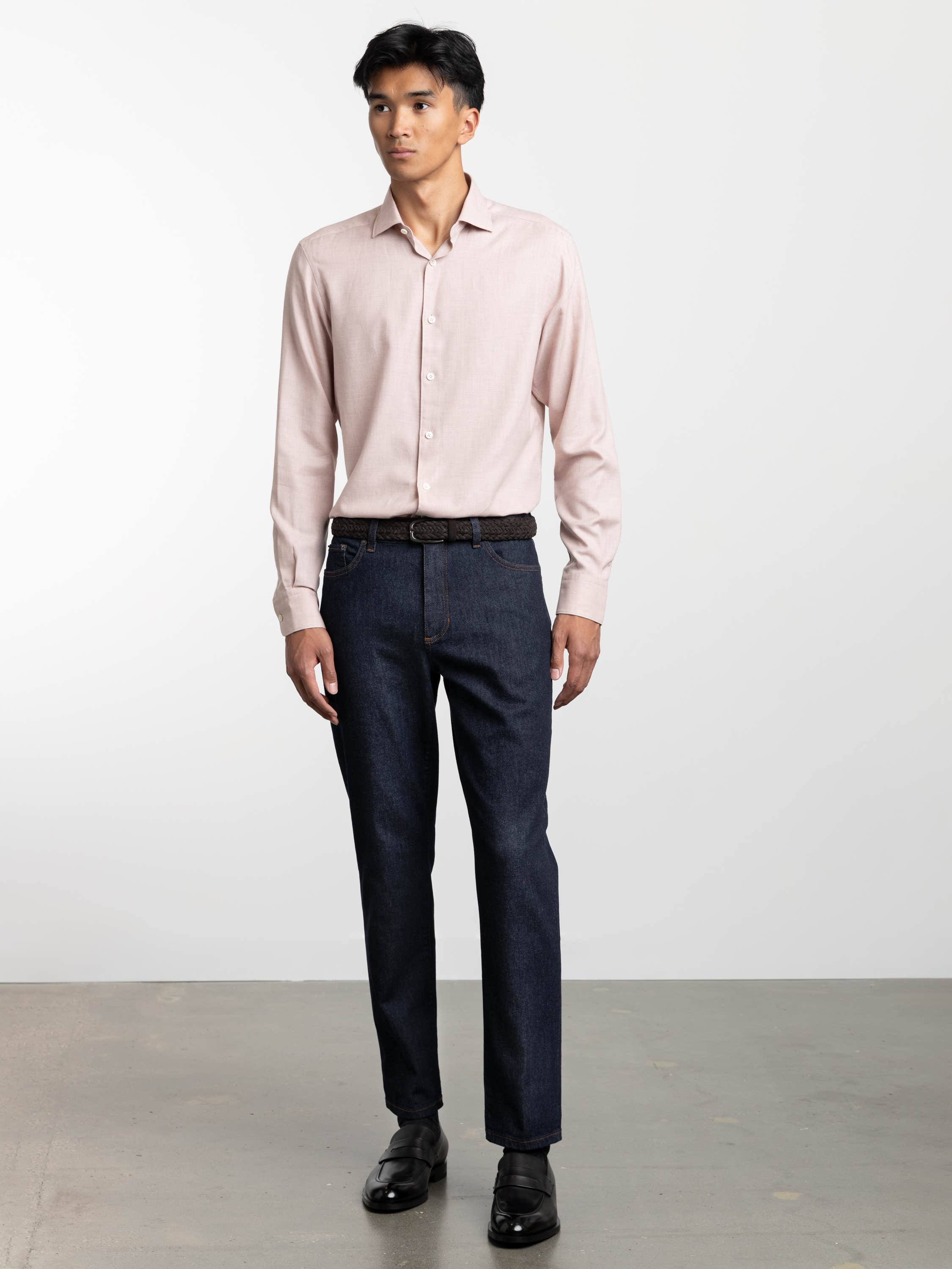 Dark Blue Rinsed Cotton Roccia Jeans