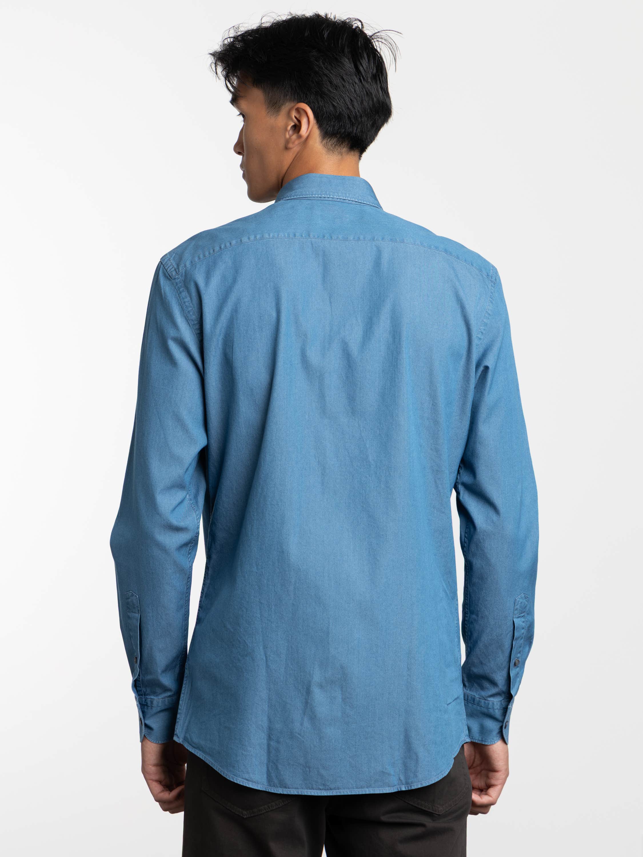 Blue Cotton Sport Shirt