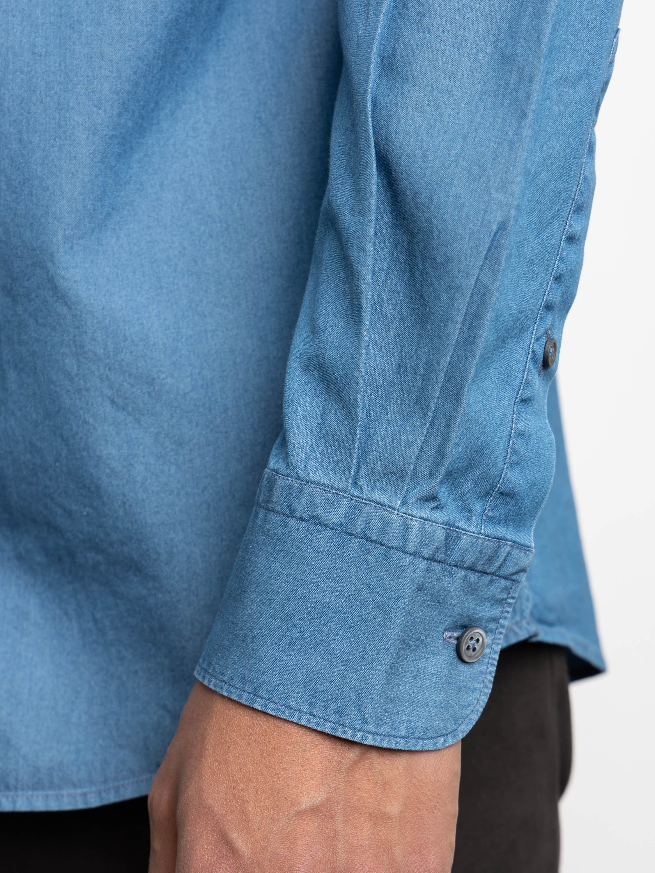 Blue Cotton Sport Shirt