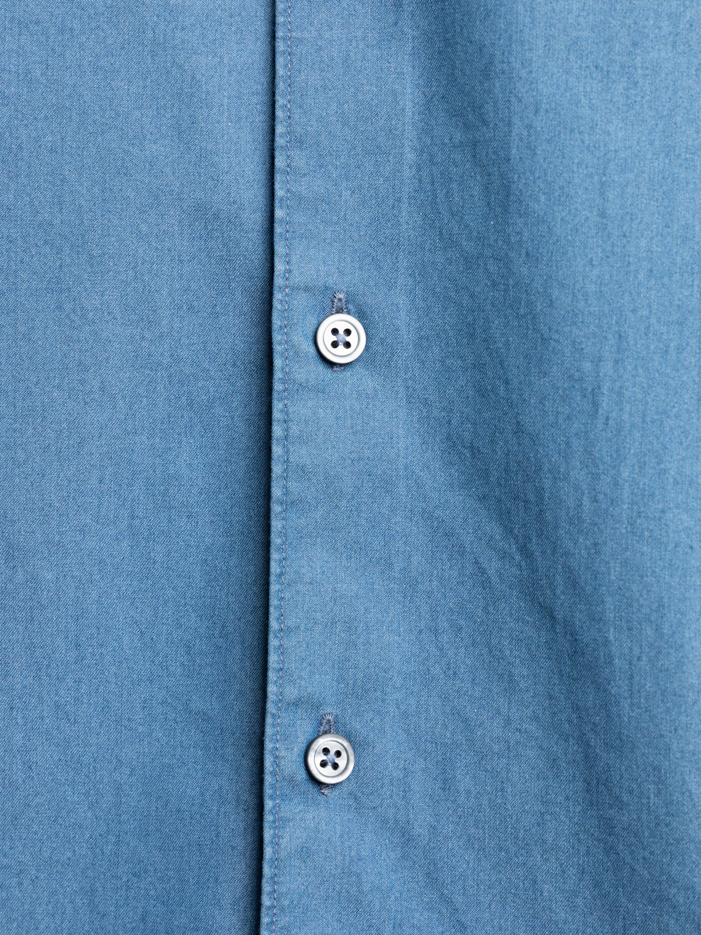 Blue Cotton Sport Shirt