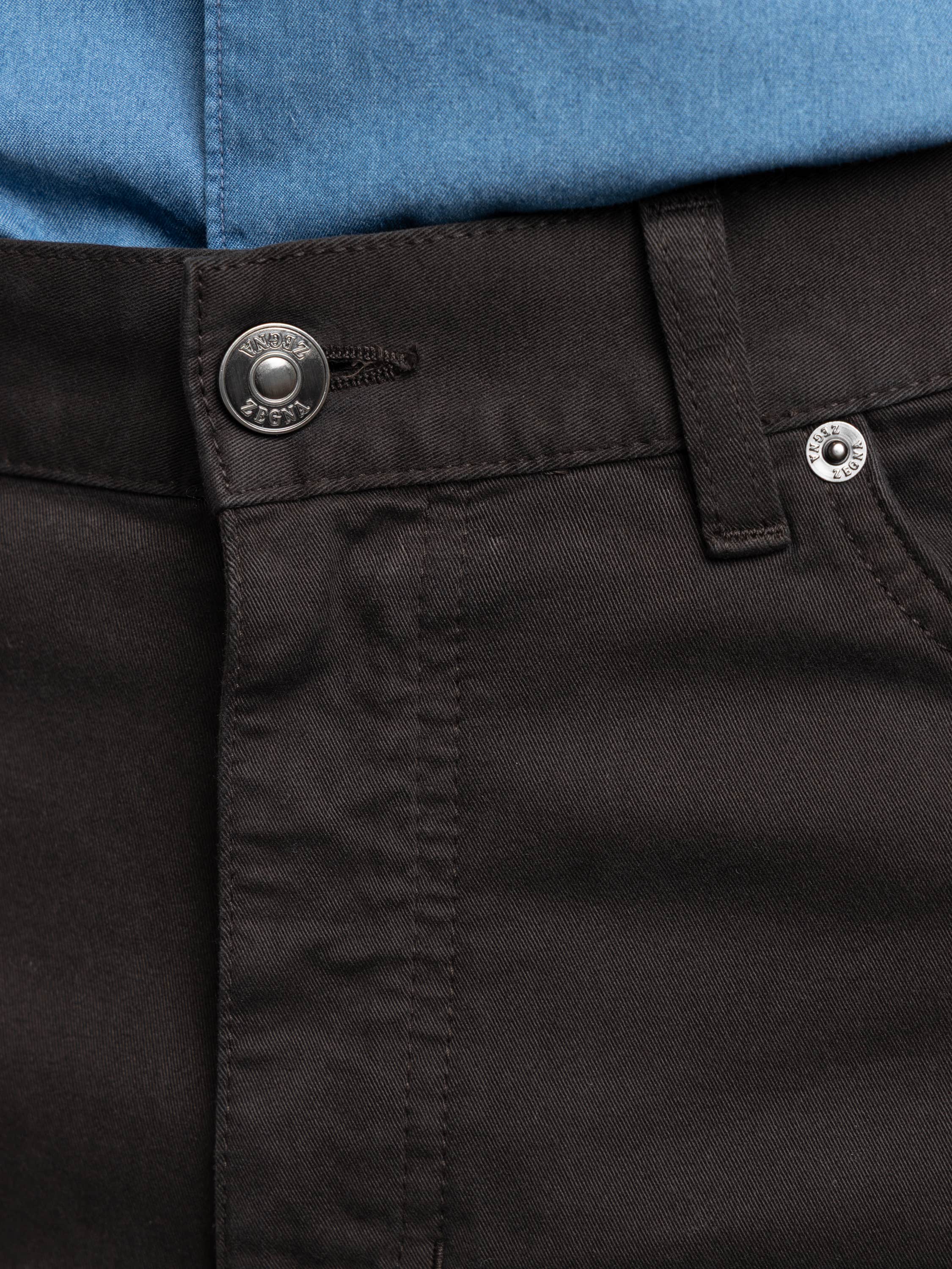 Dark Brown Cotton Roccia Jean