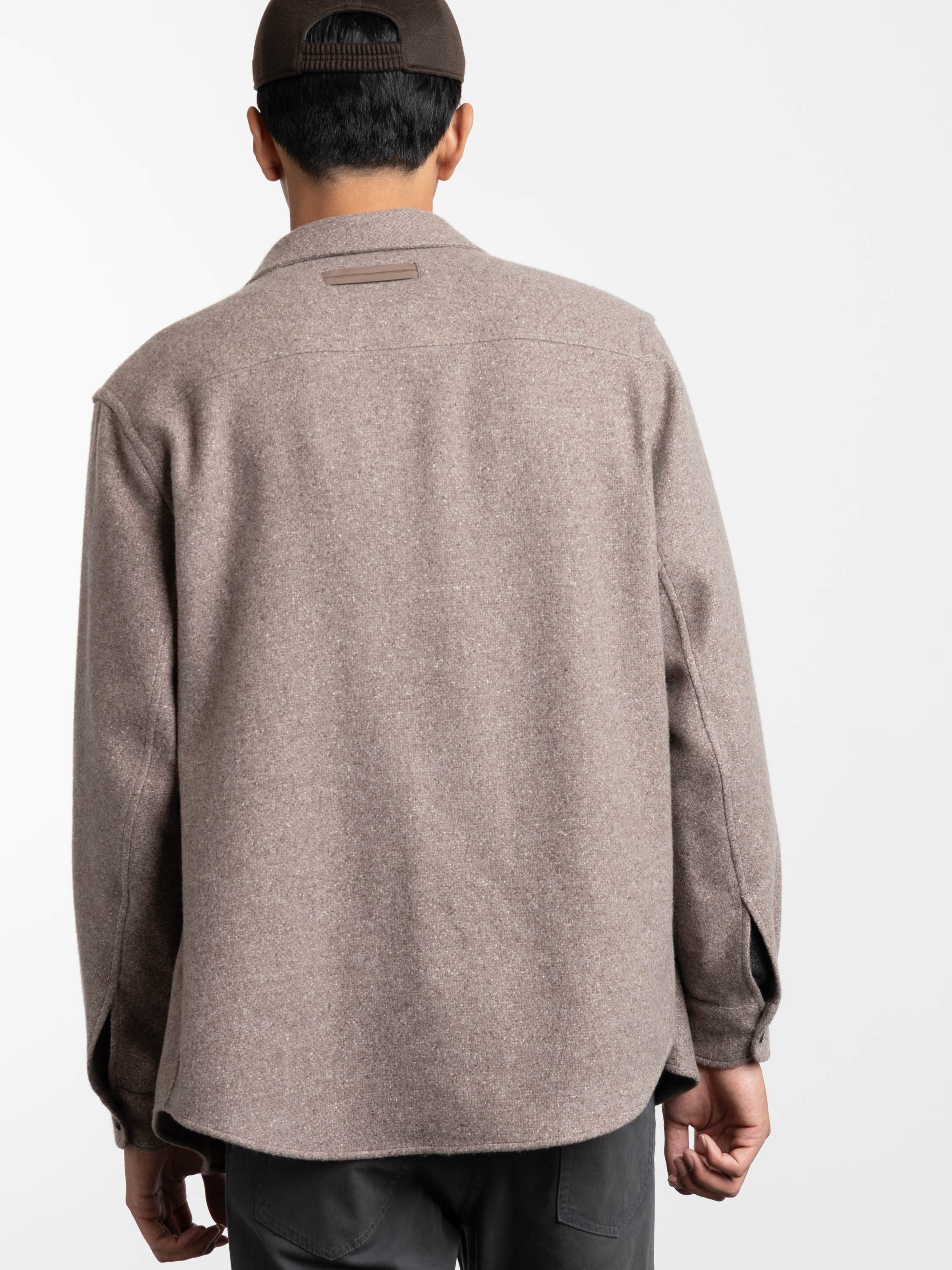Brown Cashmere and Silk Overshirt