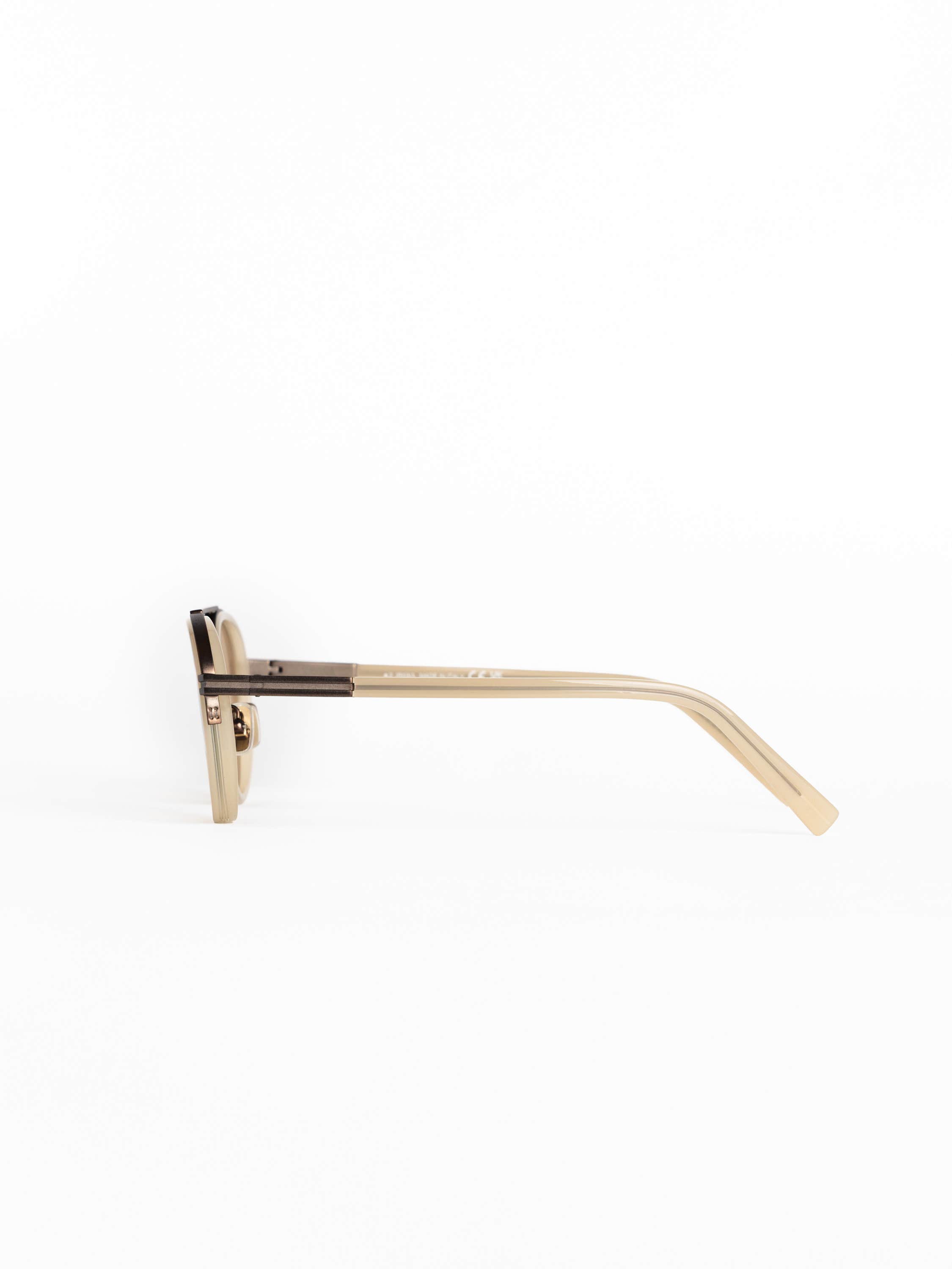Beige Orizzonte II Acetate and Metal Sunglasses