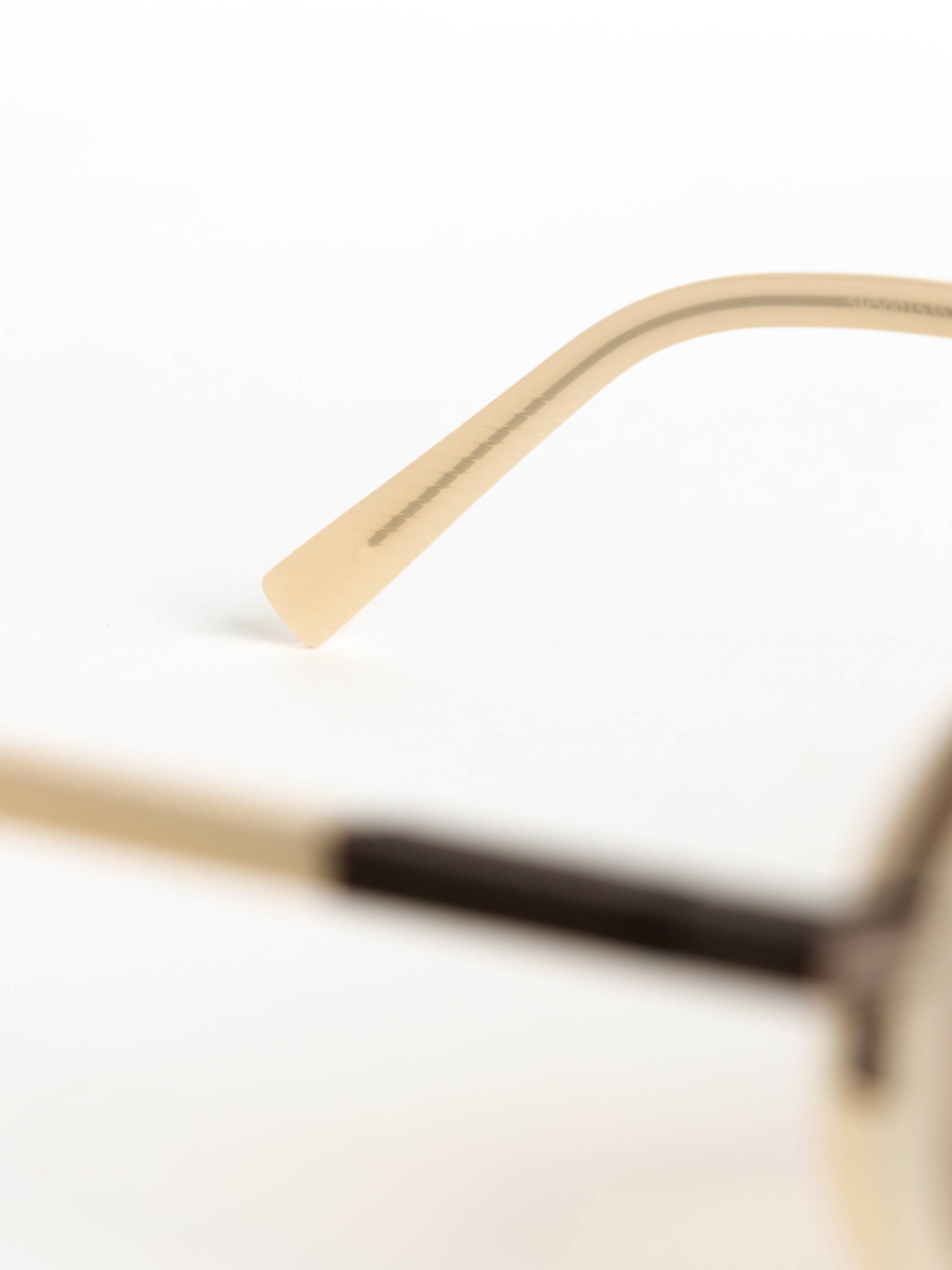 Beige Orizzonte II Acetate and Metal Sunglasses