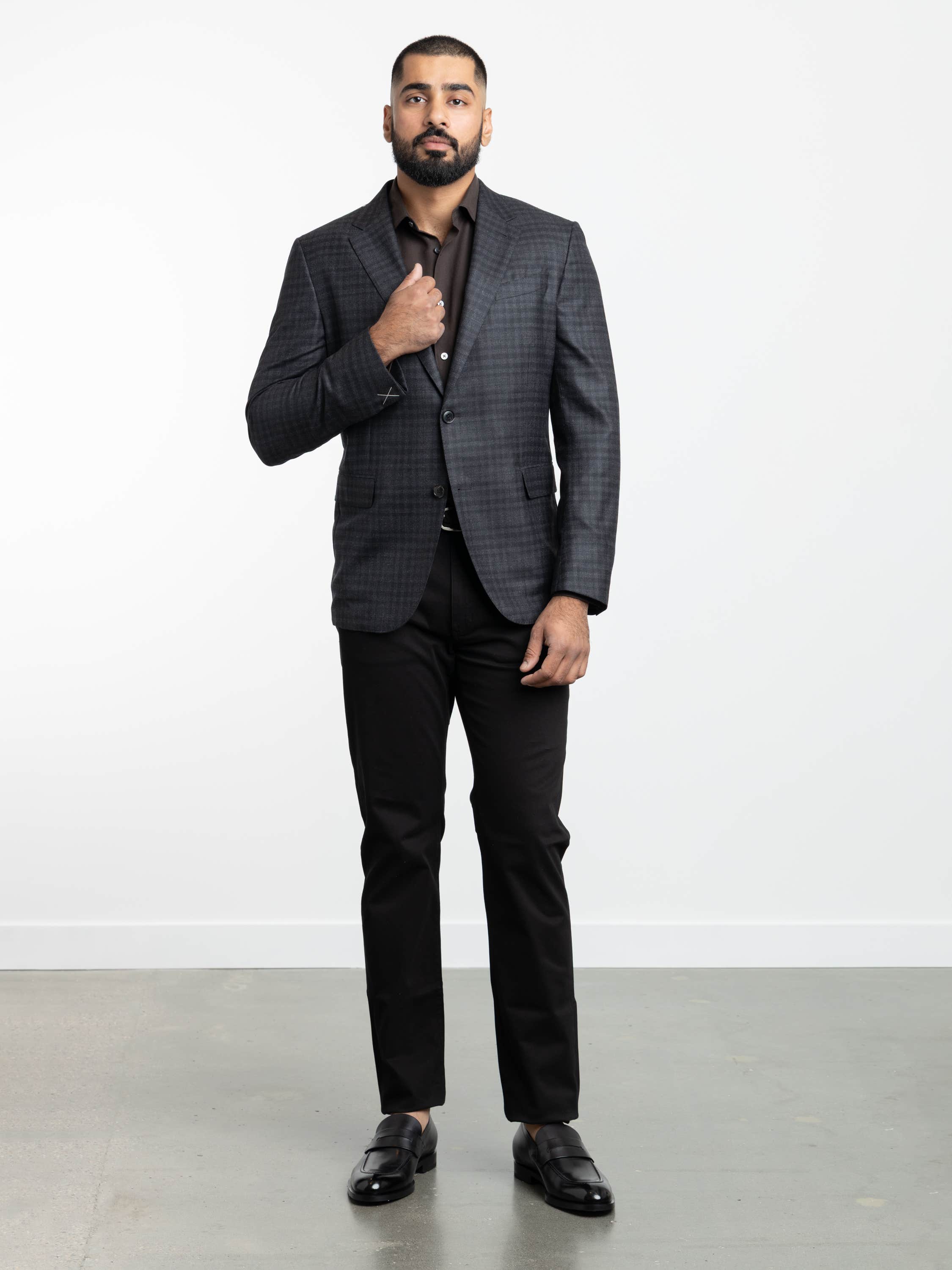 Black Grey Glen Check Sport Jacket
