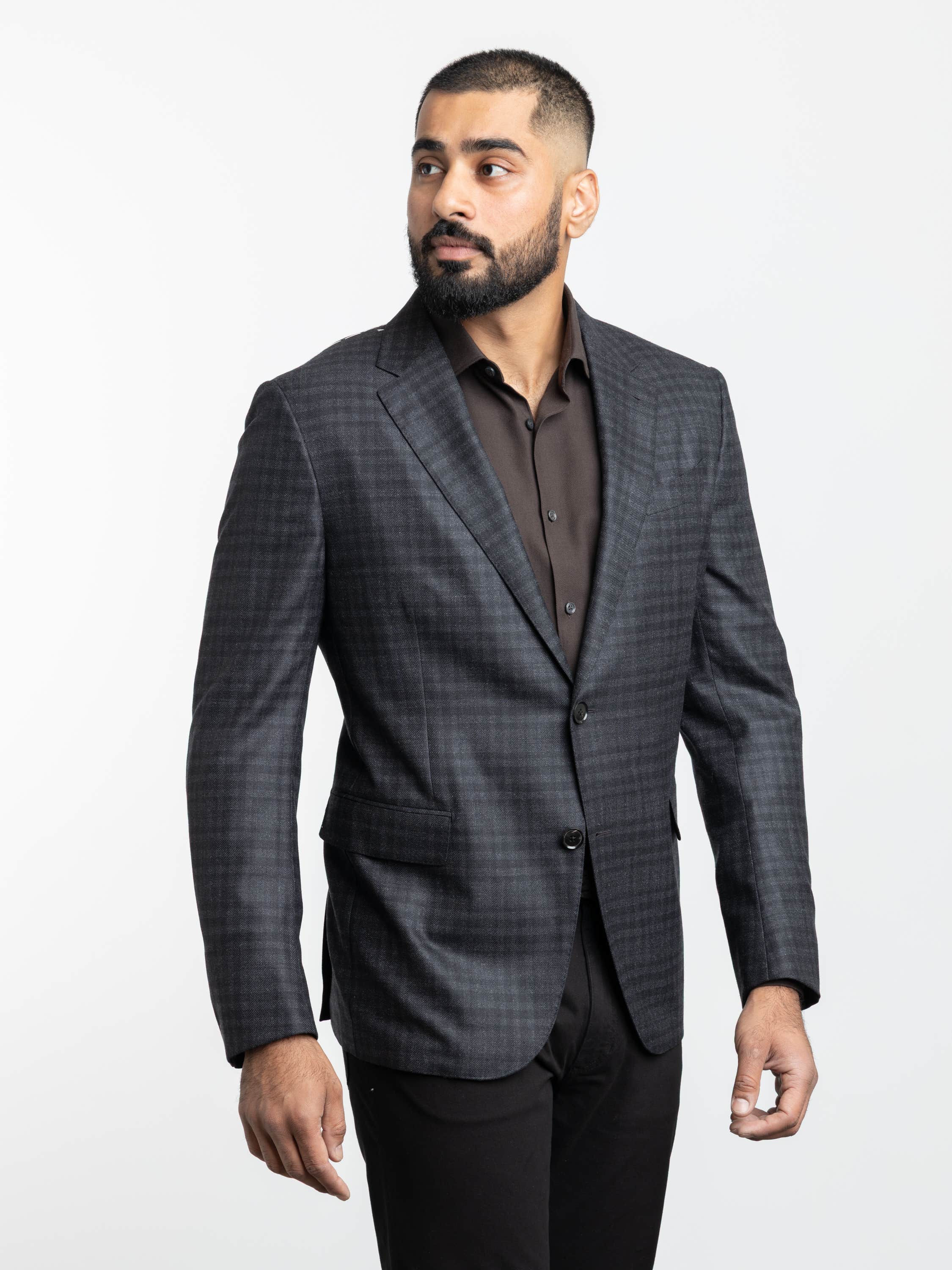 Black Grey Glen Check Sport Jacket