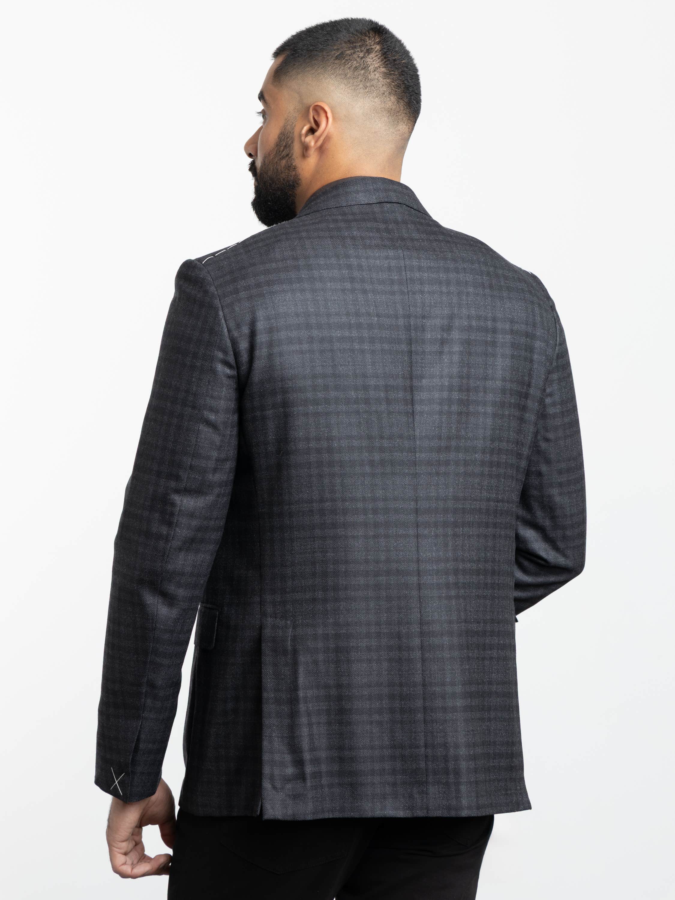 Black Grey Glen Check Sport Jacket