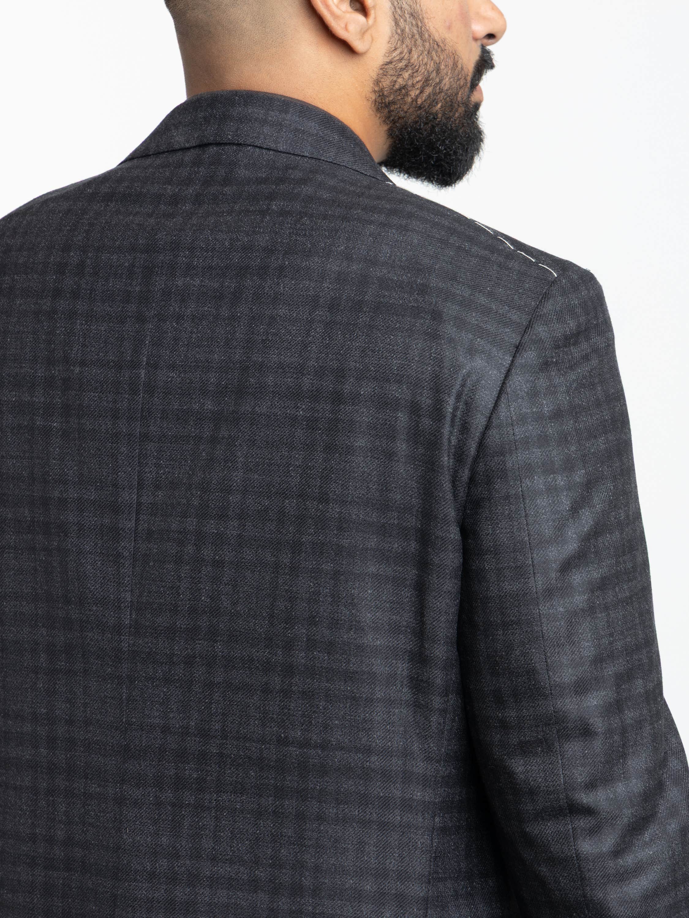 Black Grey Glen Check Sport Jacket