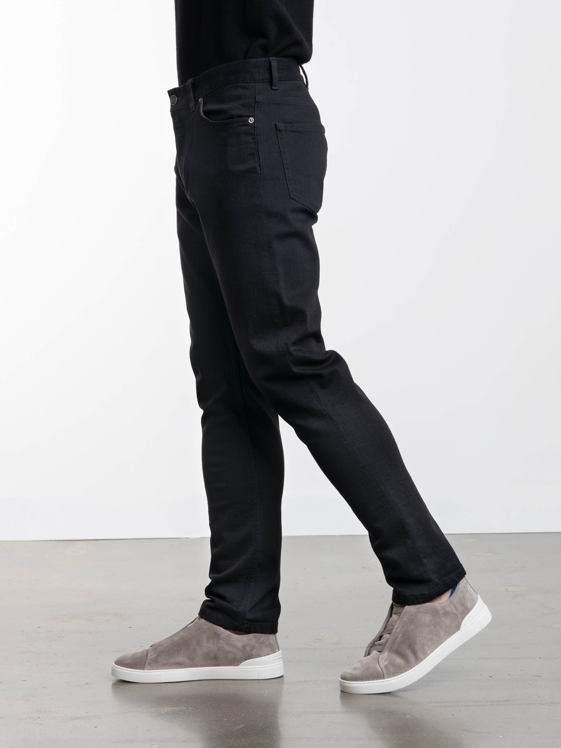 "Black Rinse-washed Stretch Cotton Roccia Jeans "