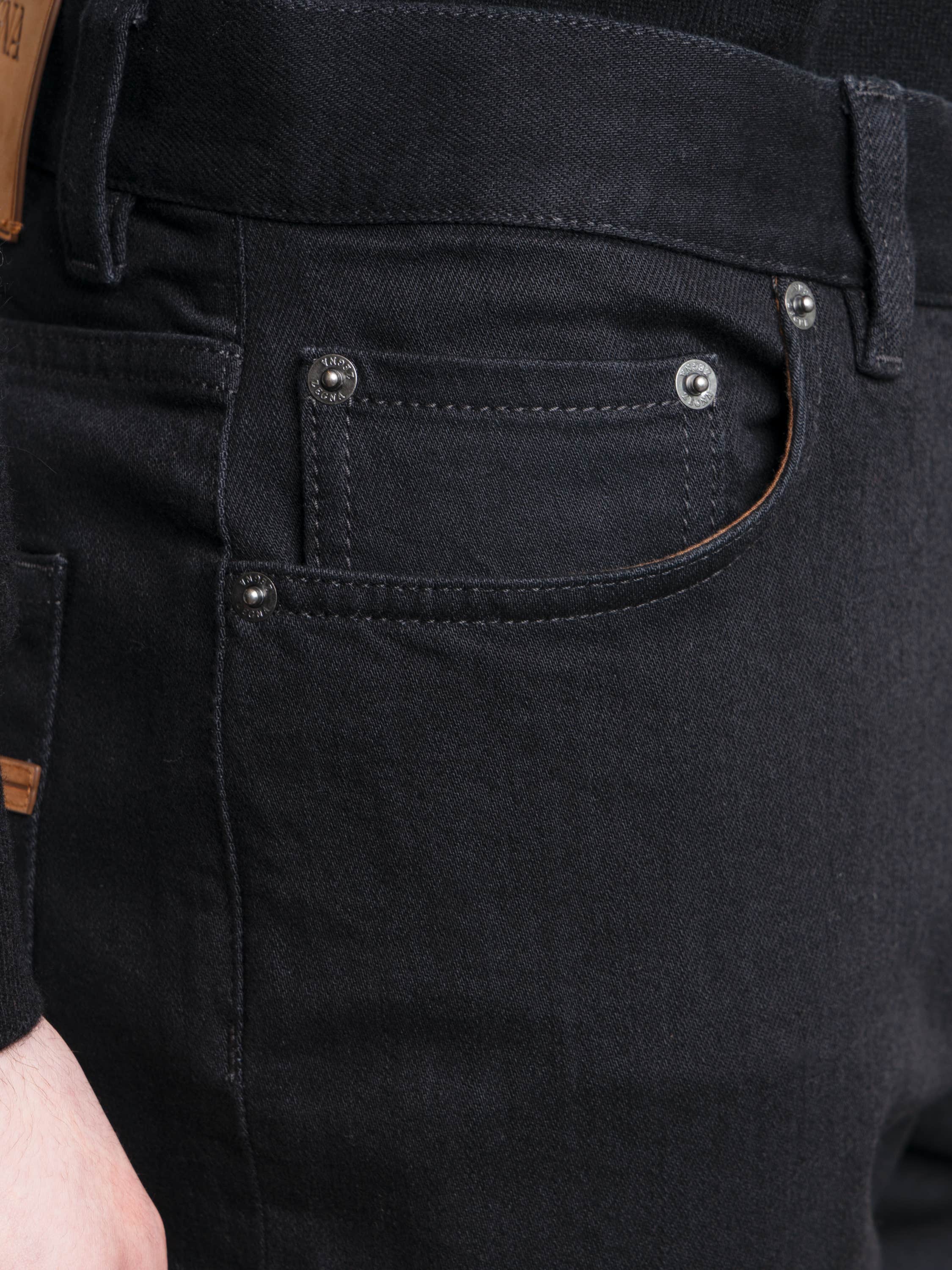 "Black Rinse-washed Stretch Cotton Roccia Jeans "