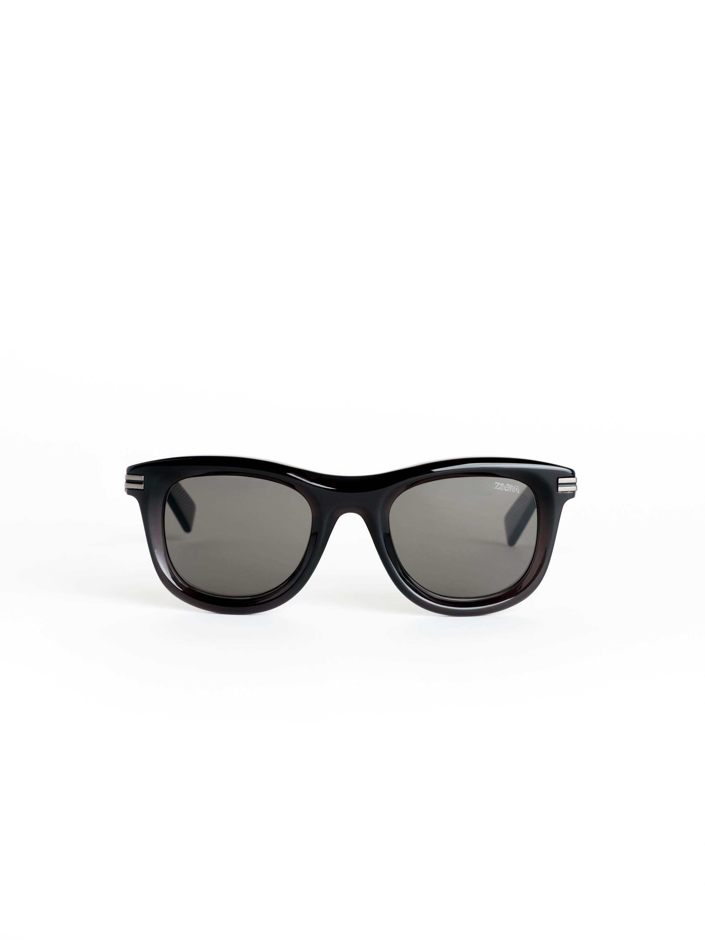 Black Round-Frame Sunglasses