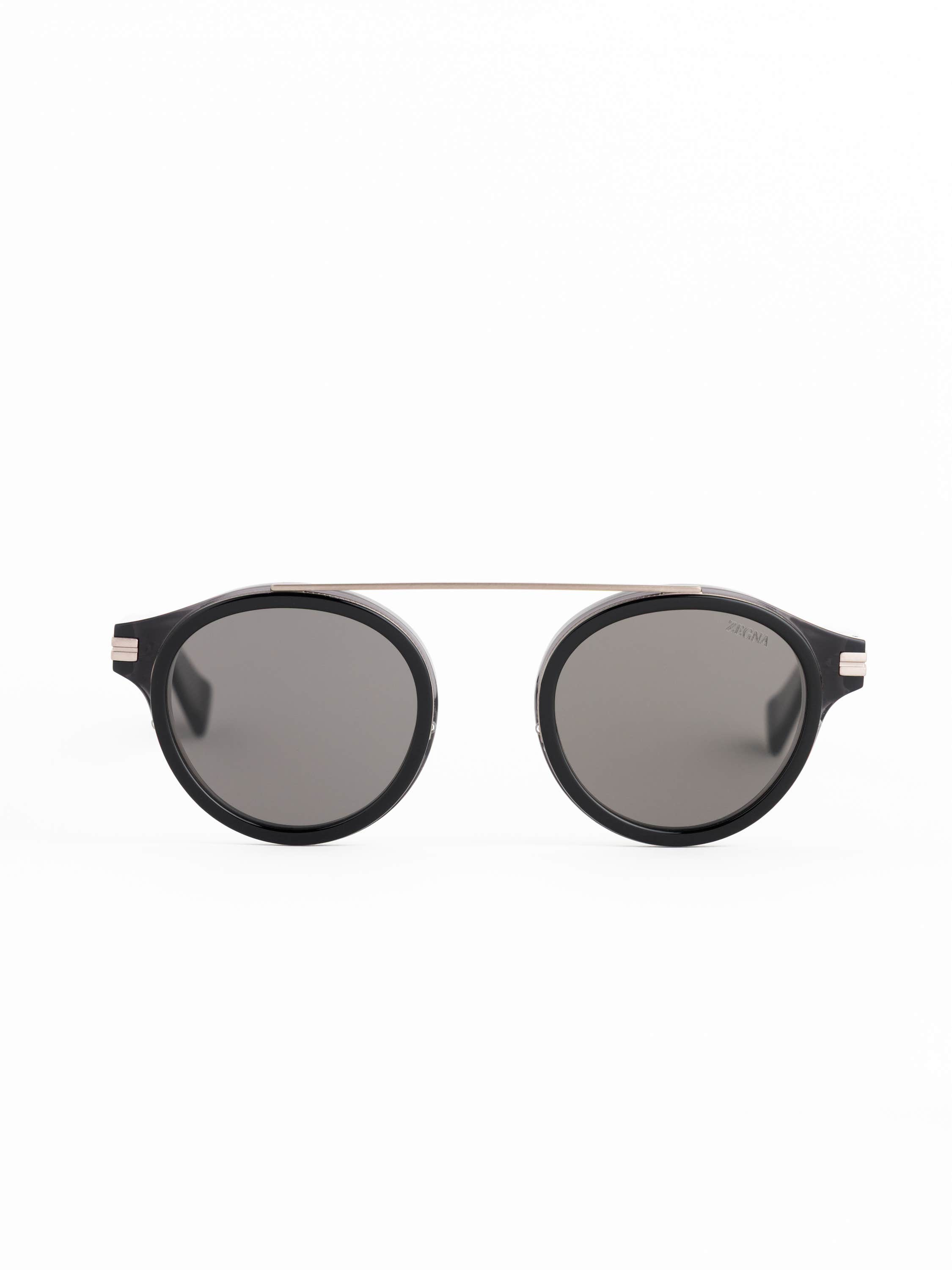 Black Round Frame Sunglasses