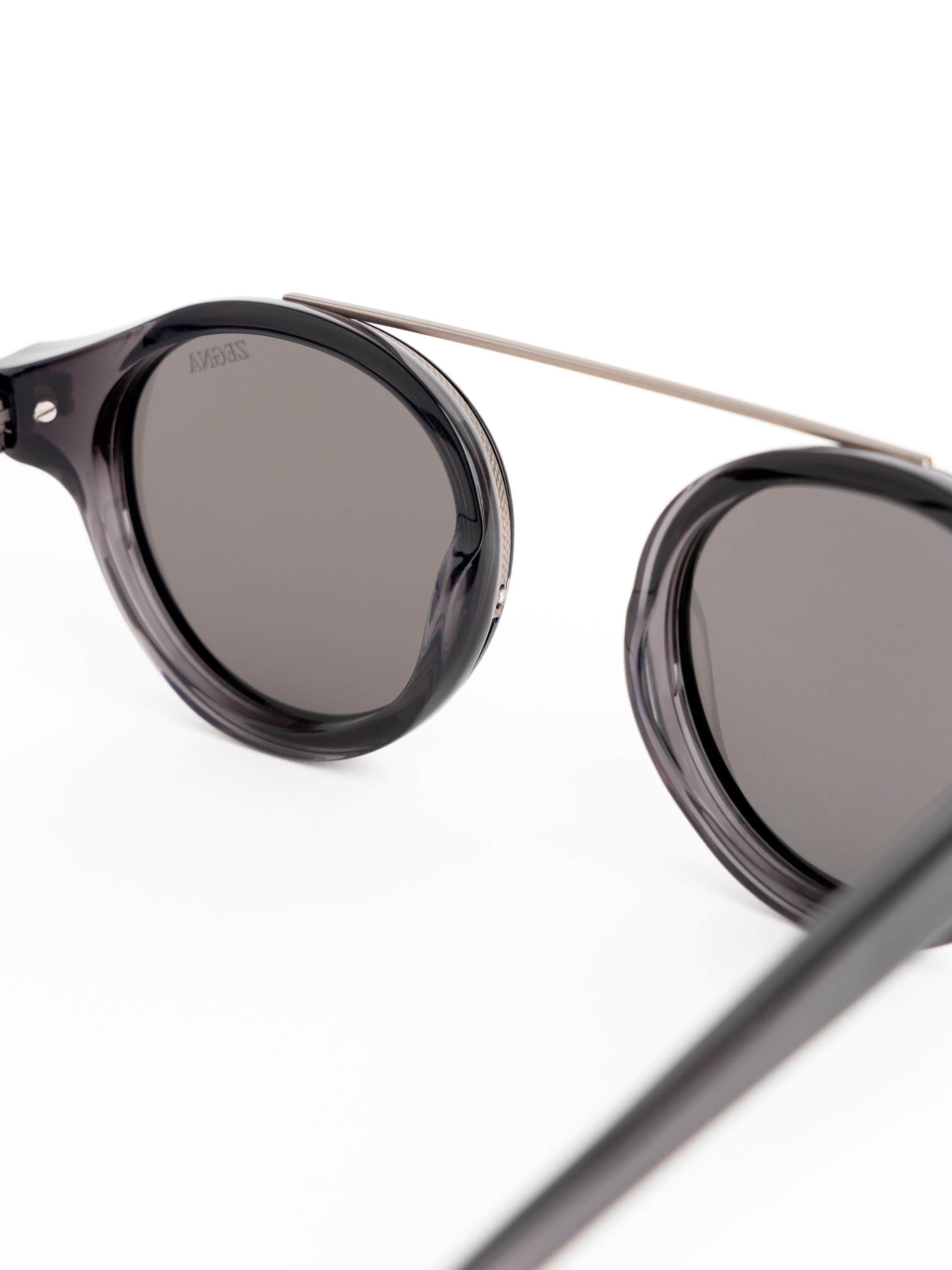Black Round Frame Sunglasses