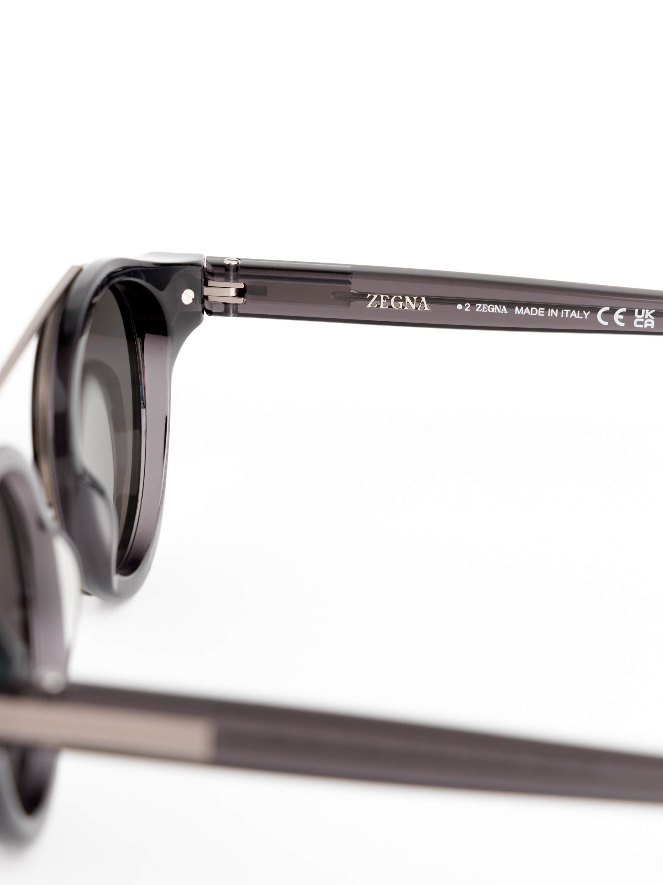 Black Round Frame Sunglasses