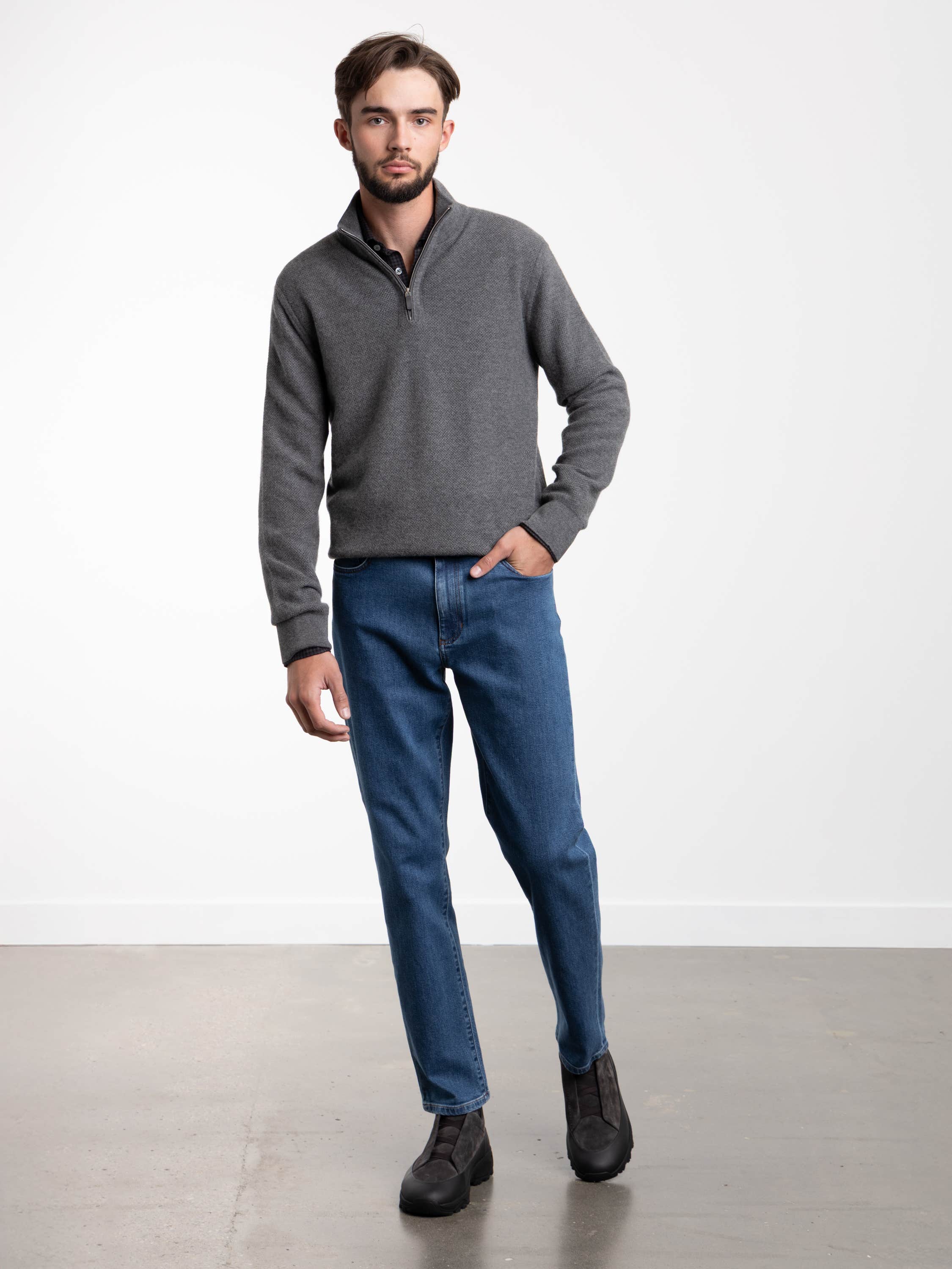 Blue Cotton Stretch City Jean