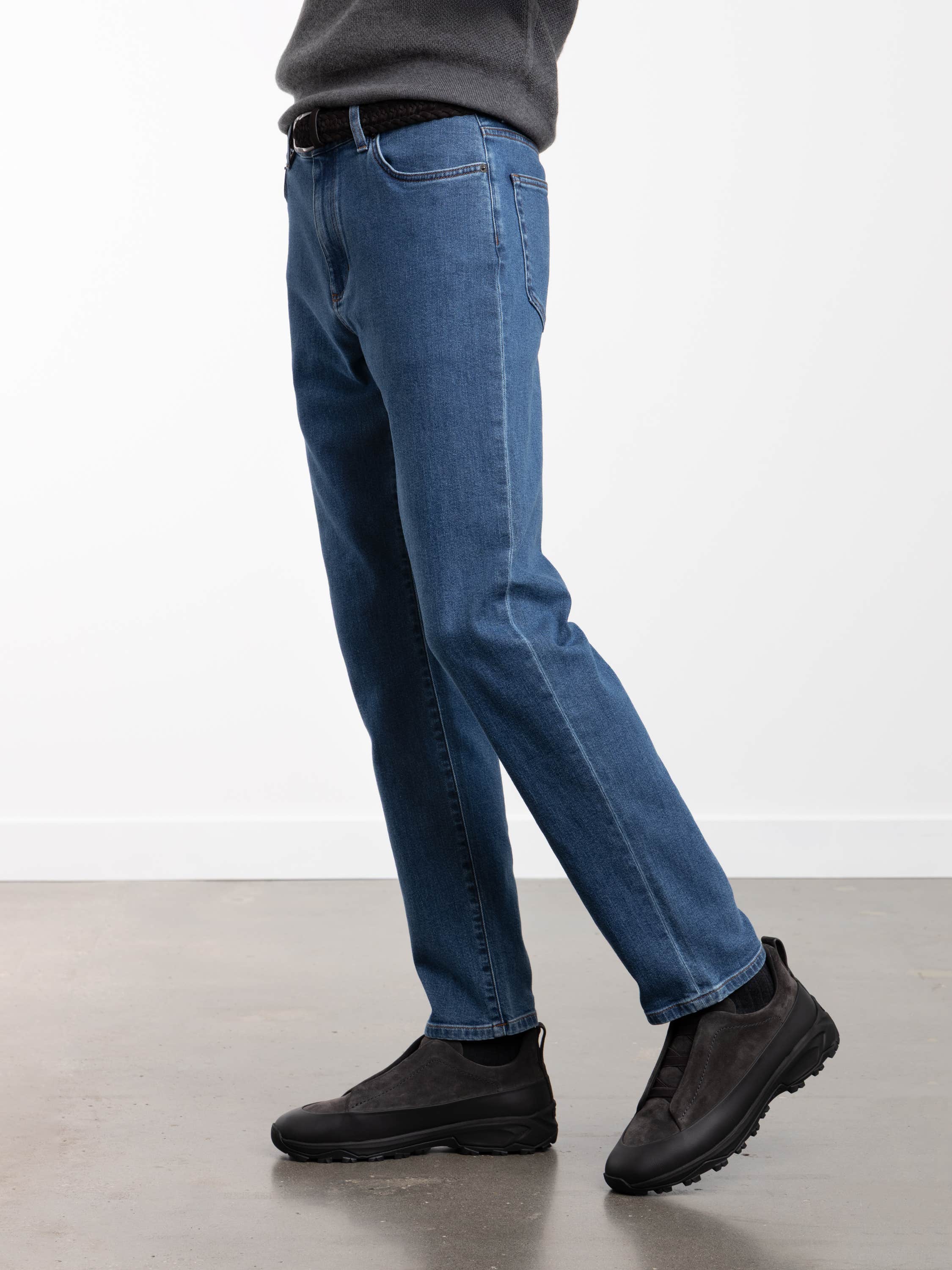 Blue Cotton Stretch City Jean