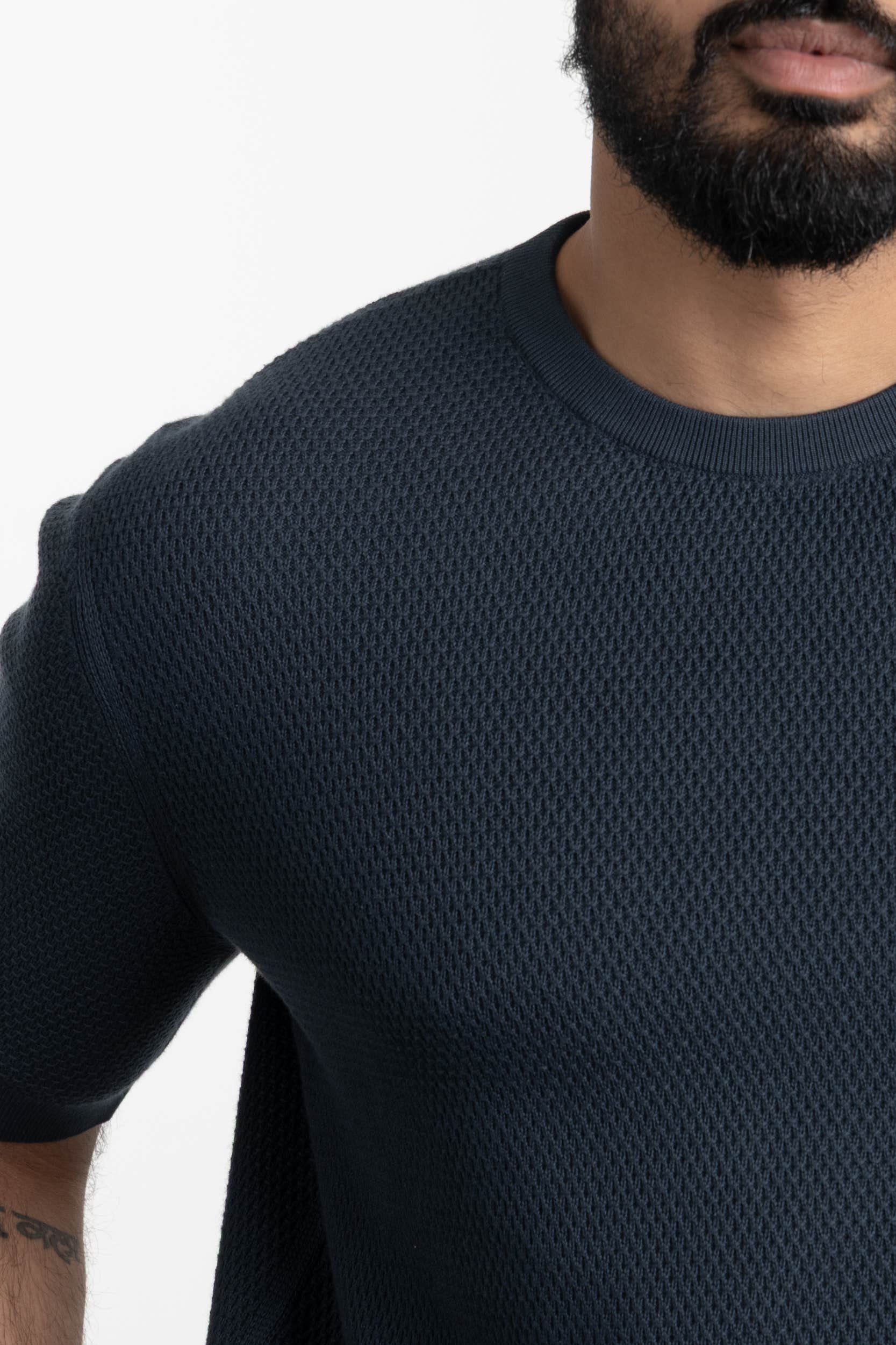 Premium Cotton Crewneck In Blue
