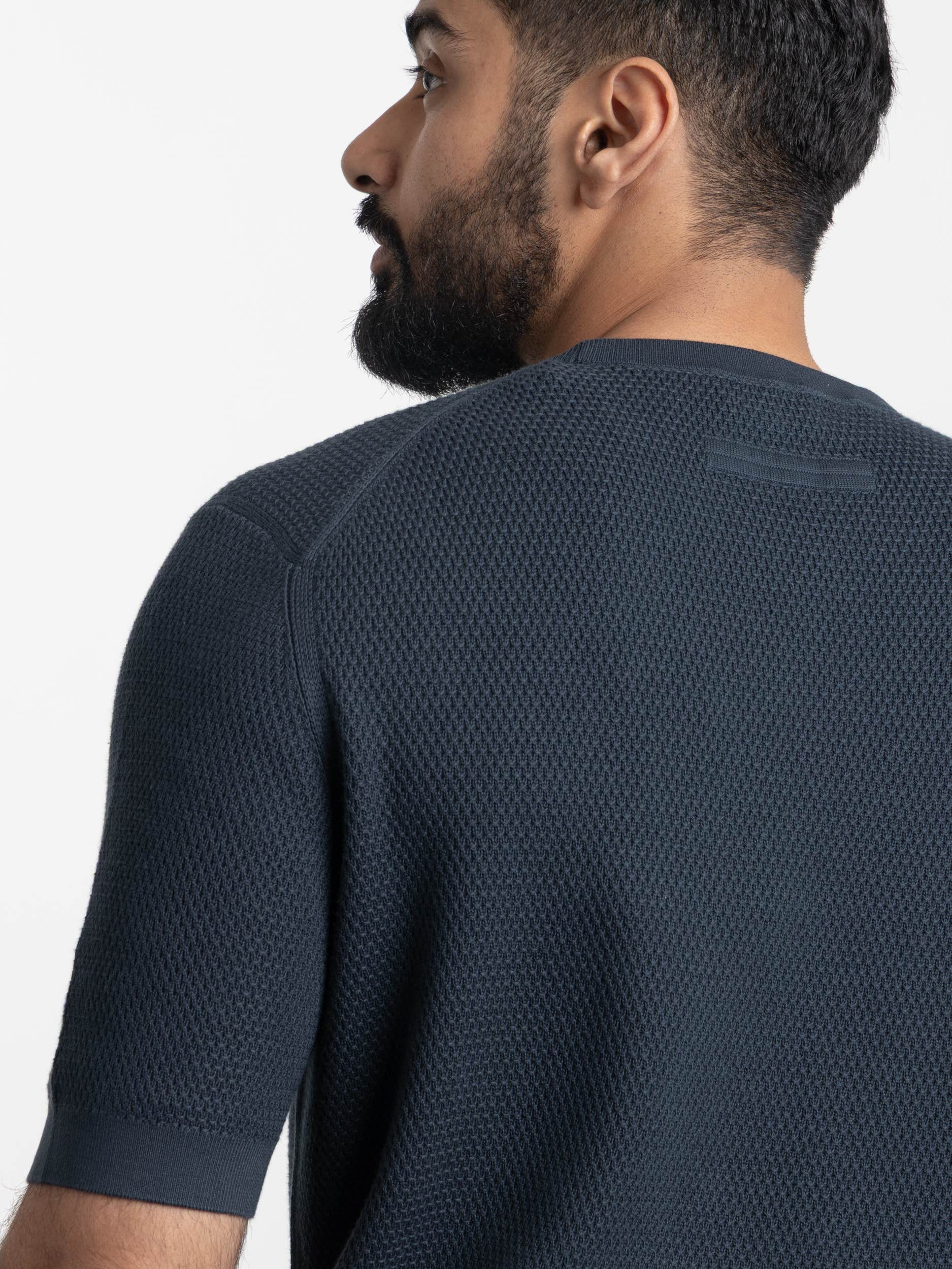 Premium Cotton Crewneck In Blue