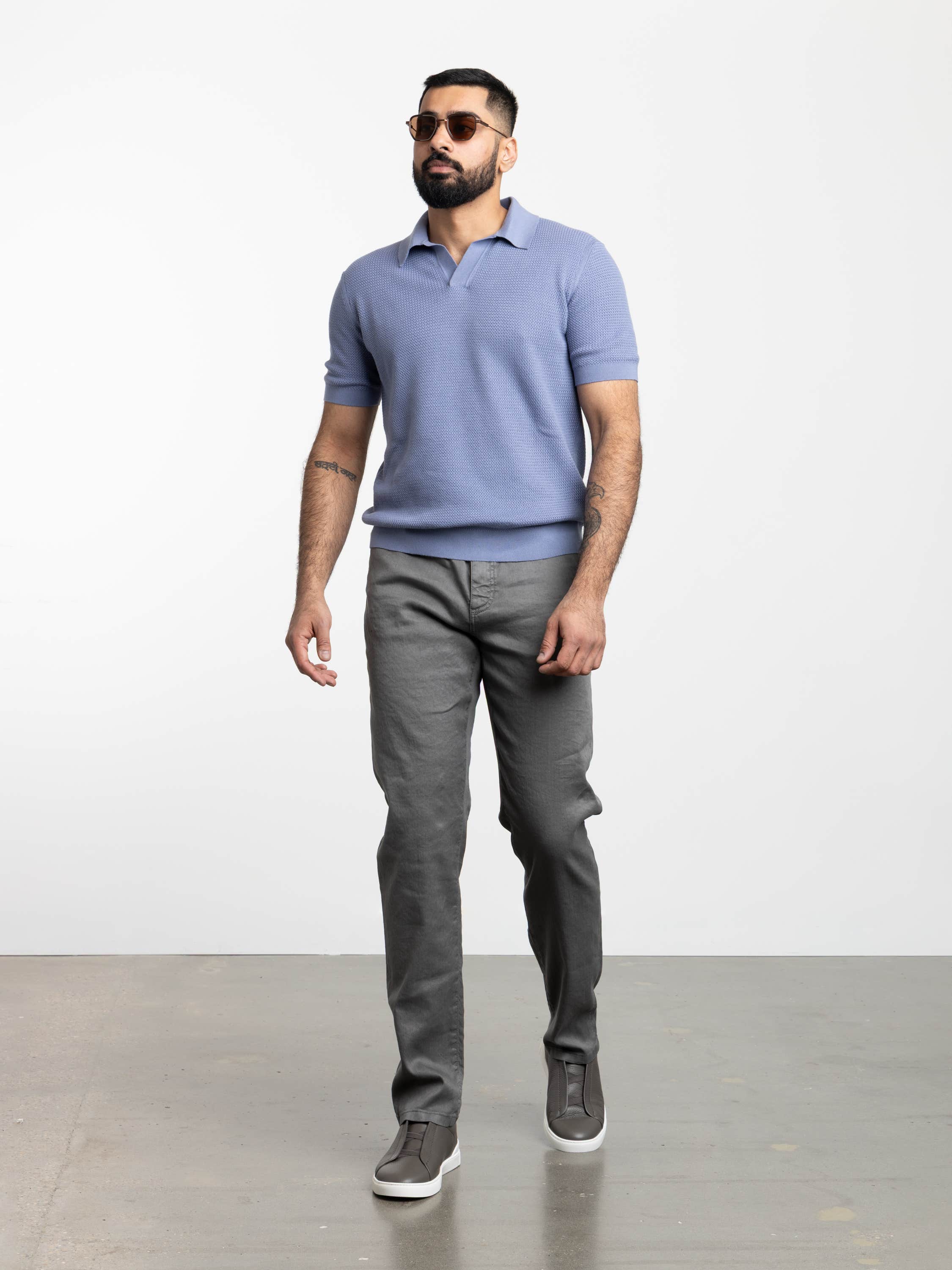 Dark Indigo Blue Premium Cotton Polo Shirt