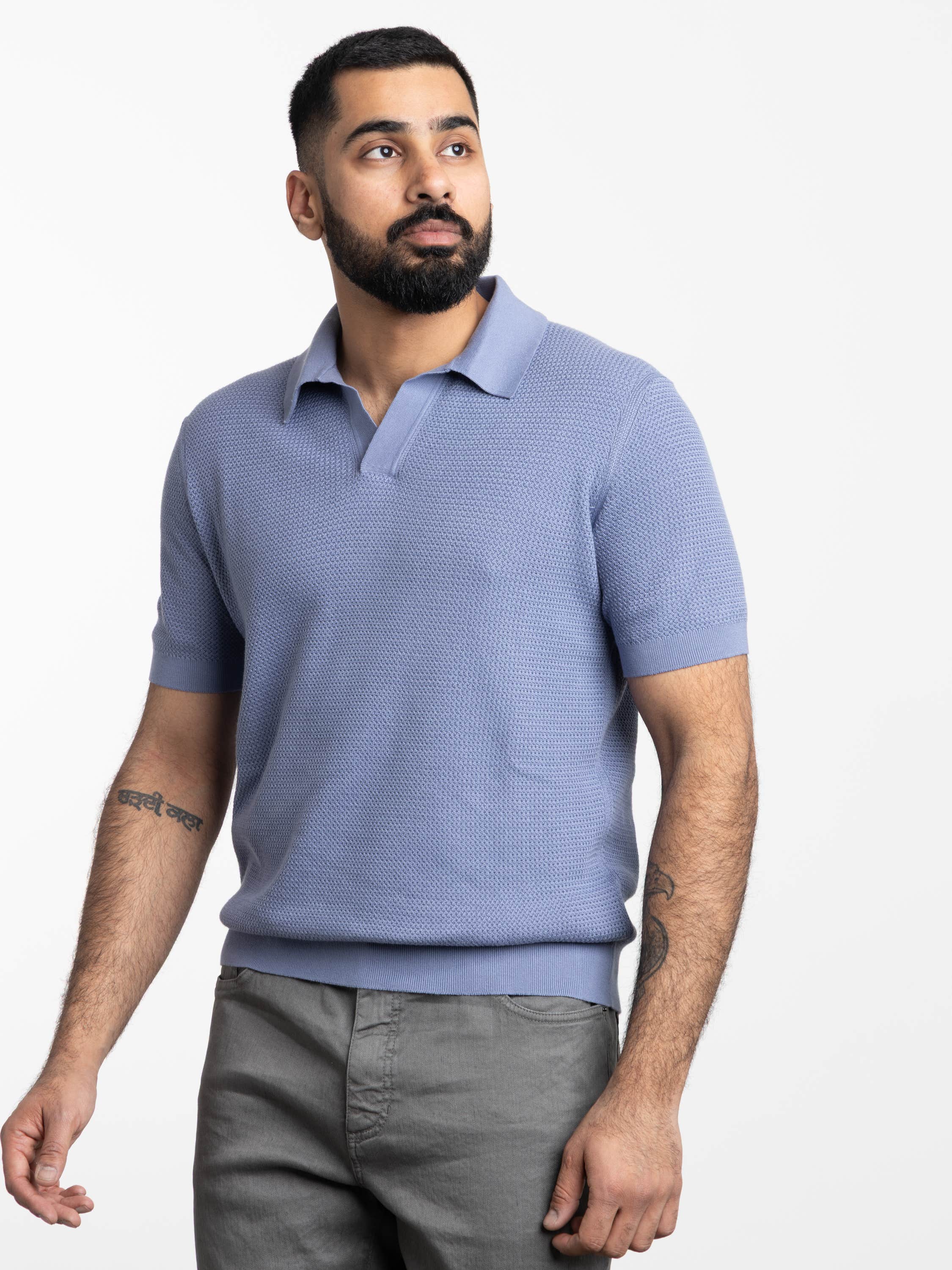 Dark Indigo Blue Premium Cotton Polo Shirt