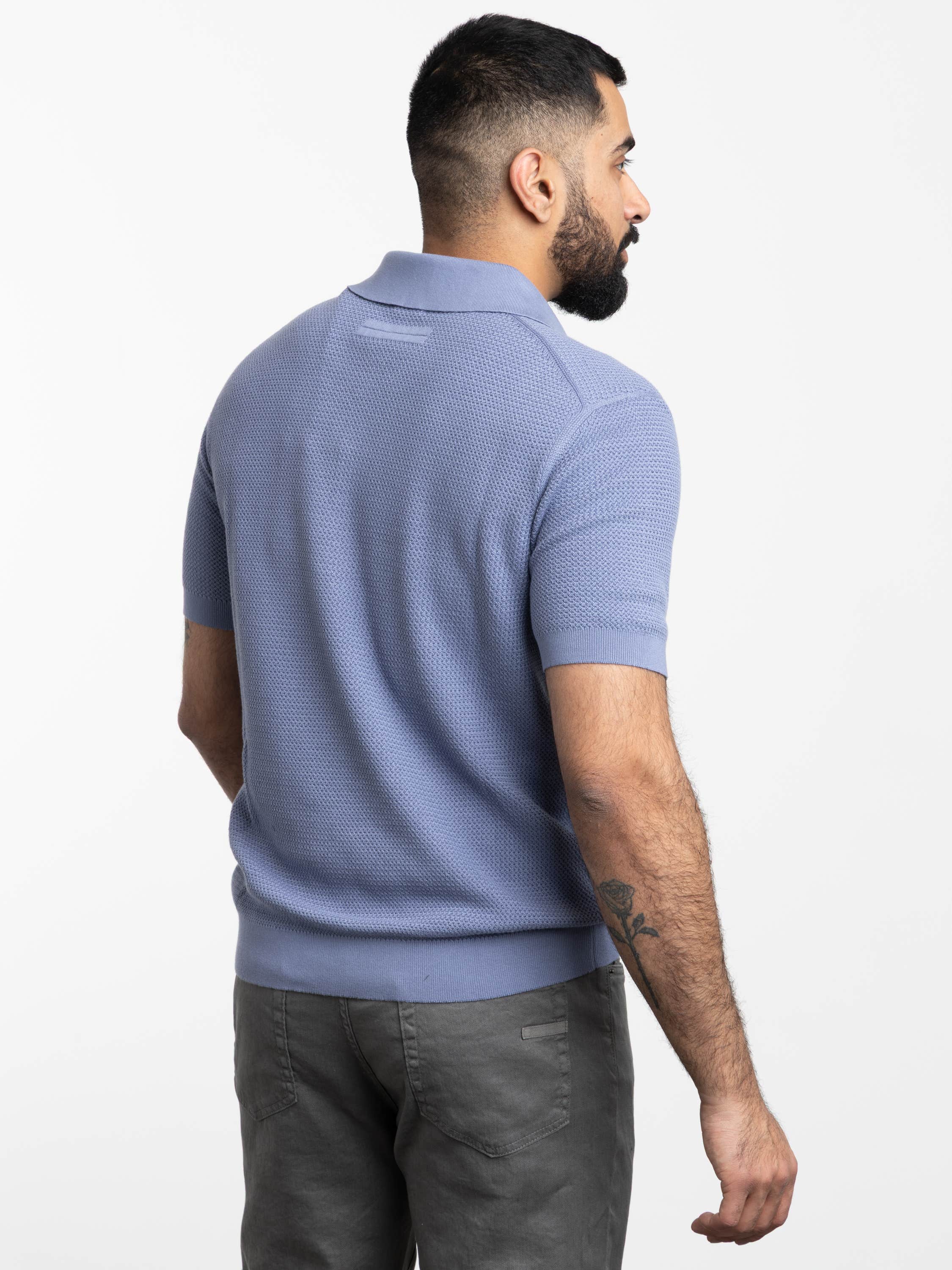 Dark Indigo Blue Premium Cotton Polo Shirt