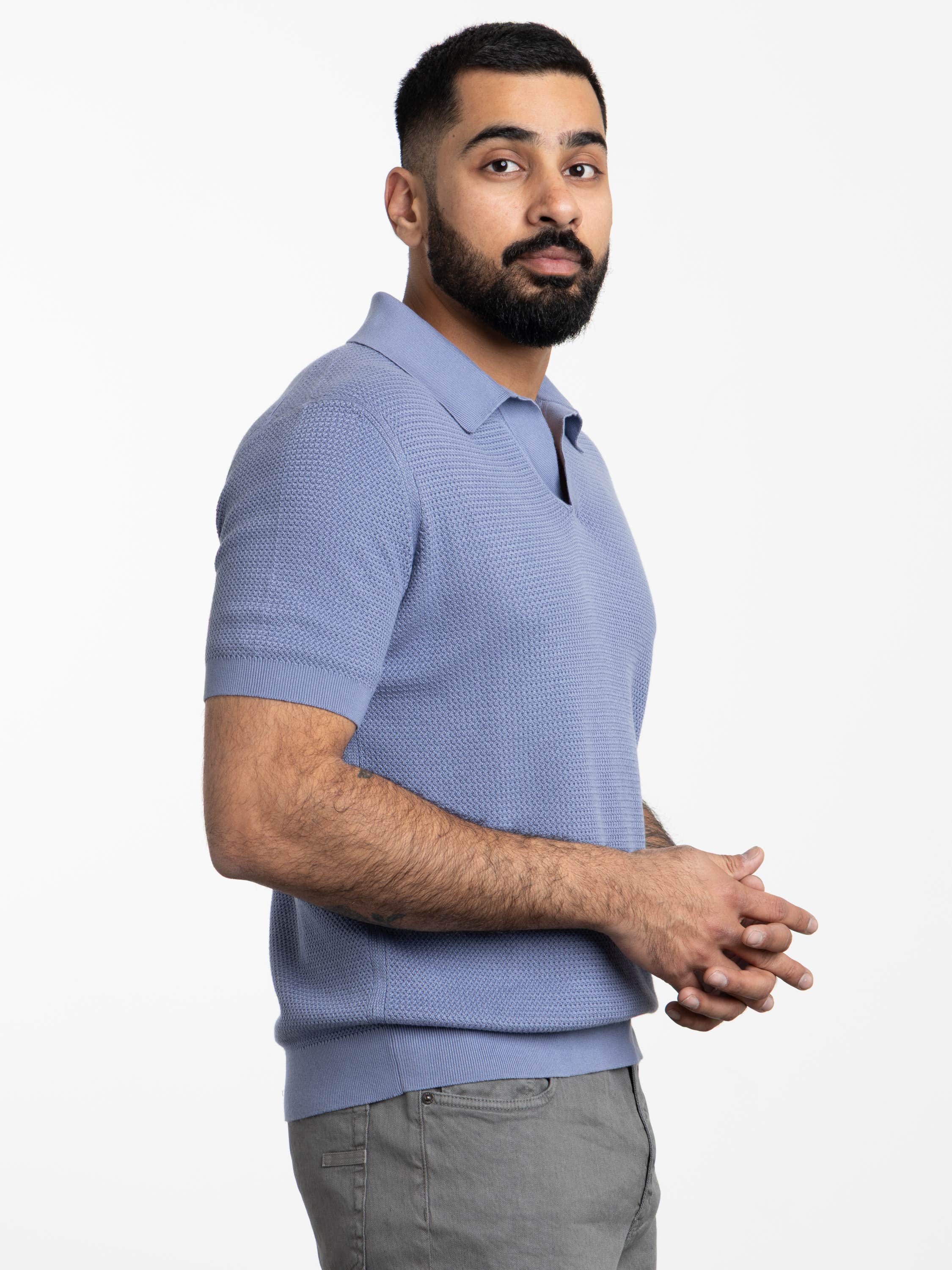 Dark Indigo Blue Premium Cotton Polo Shirt