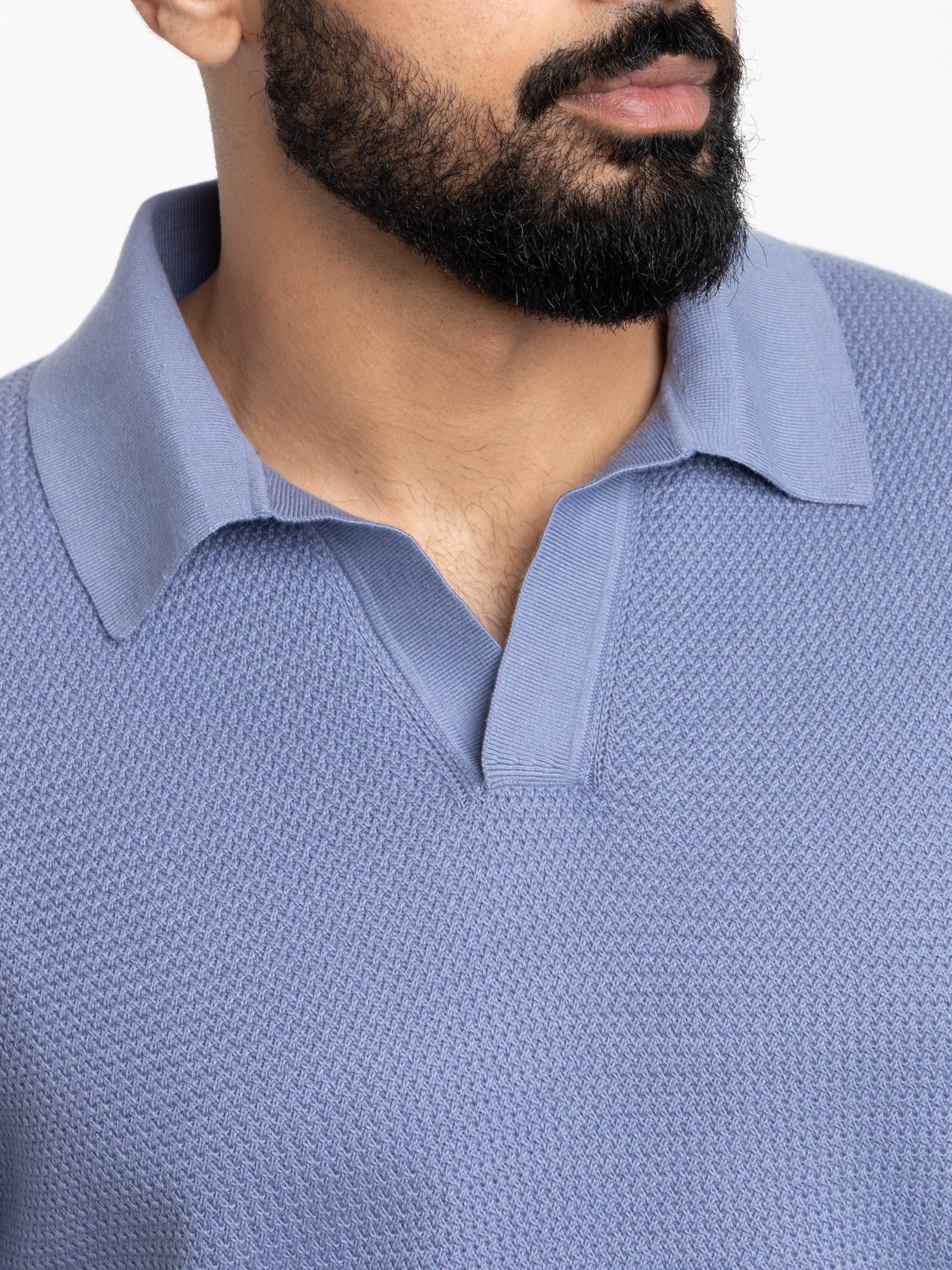 Dark Indigo Blue Premium Cotton Polo Shirt