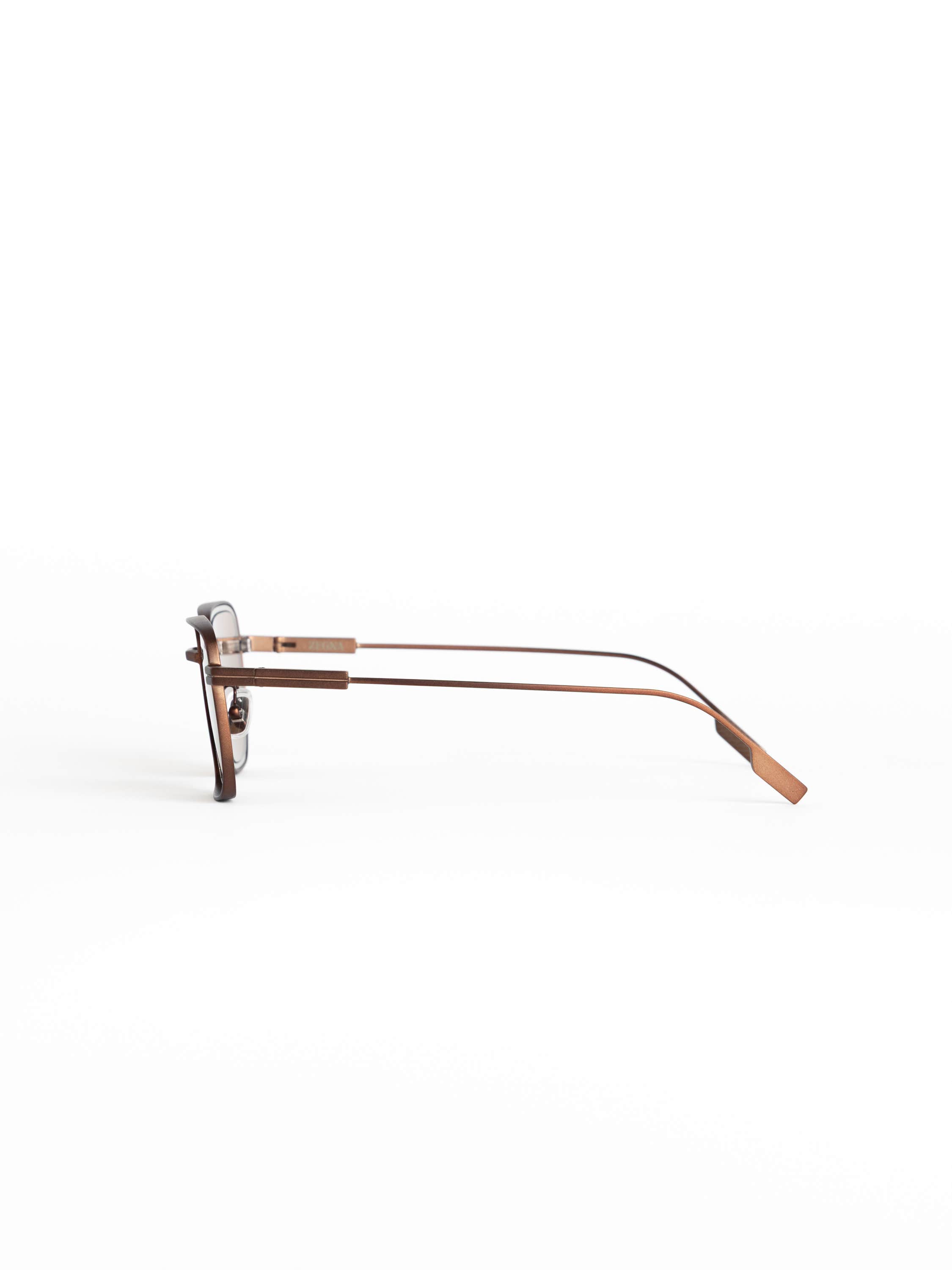 Bronze Hexagon Frame Sunglasses