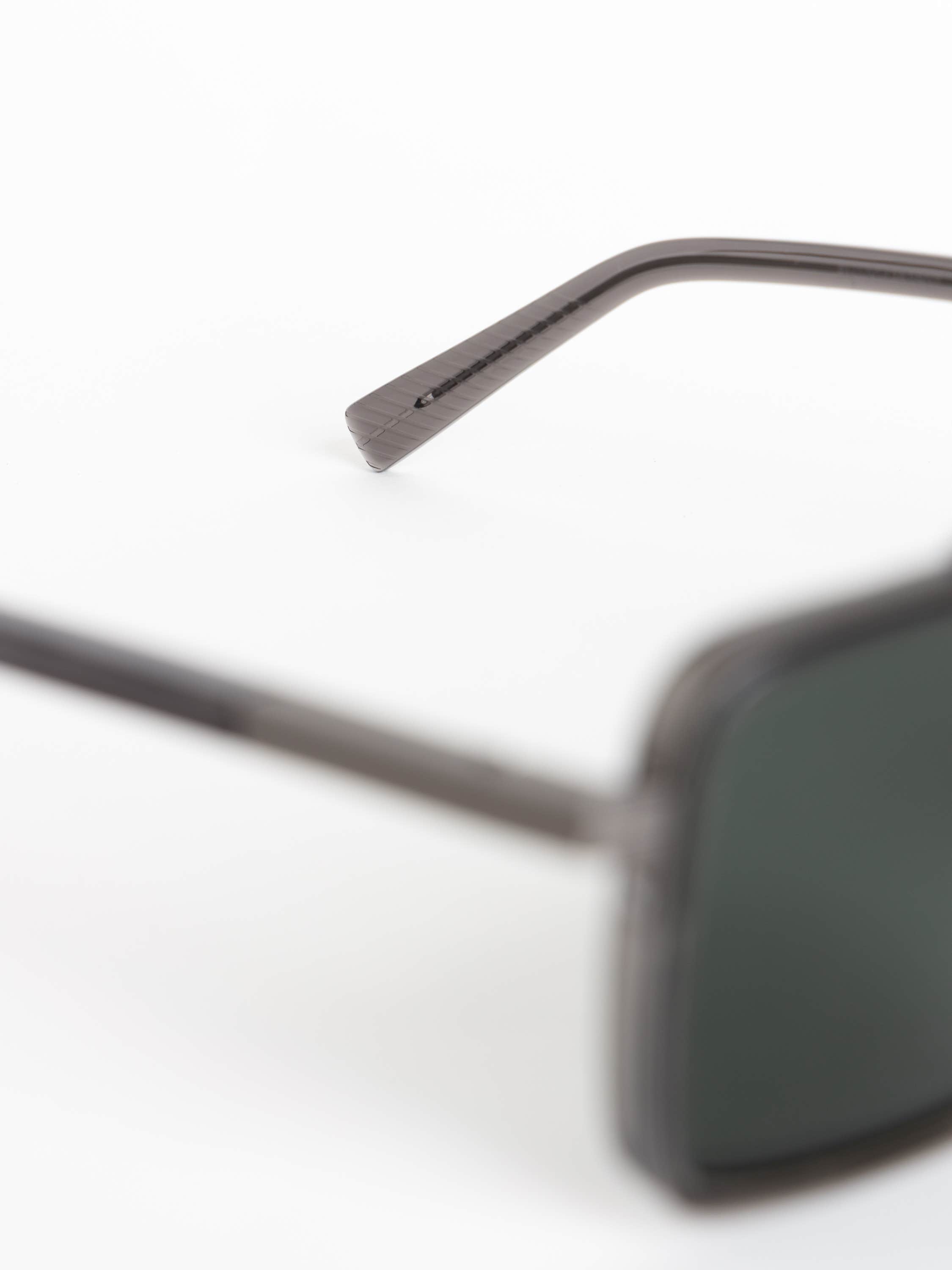 Smoke-Black Rectangular Sunglasses