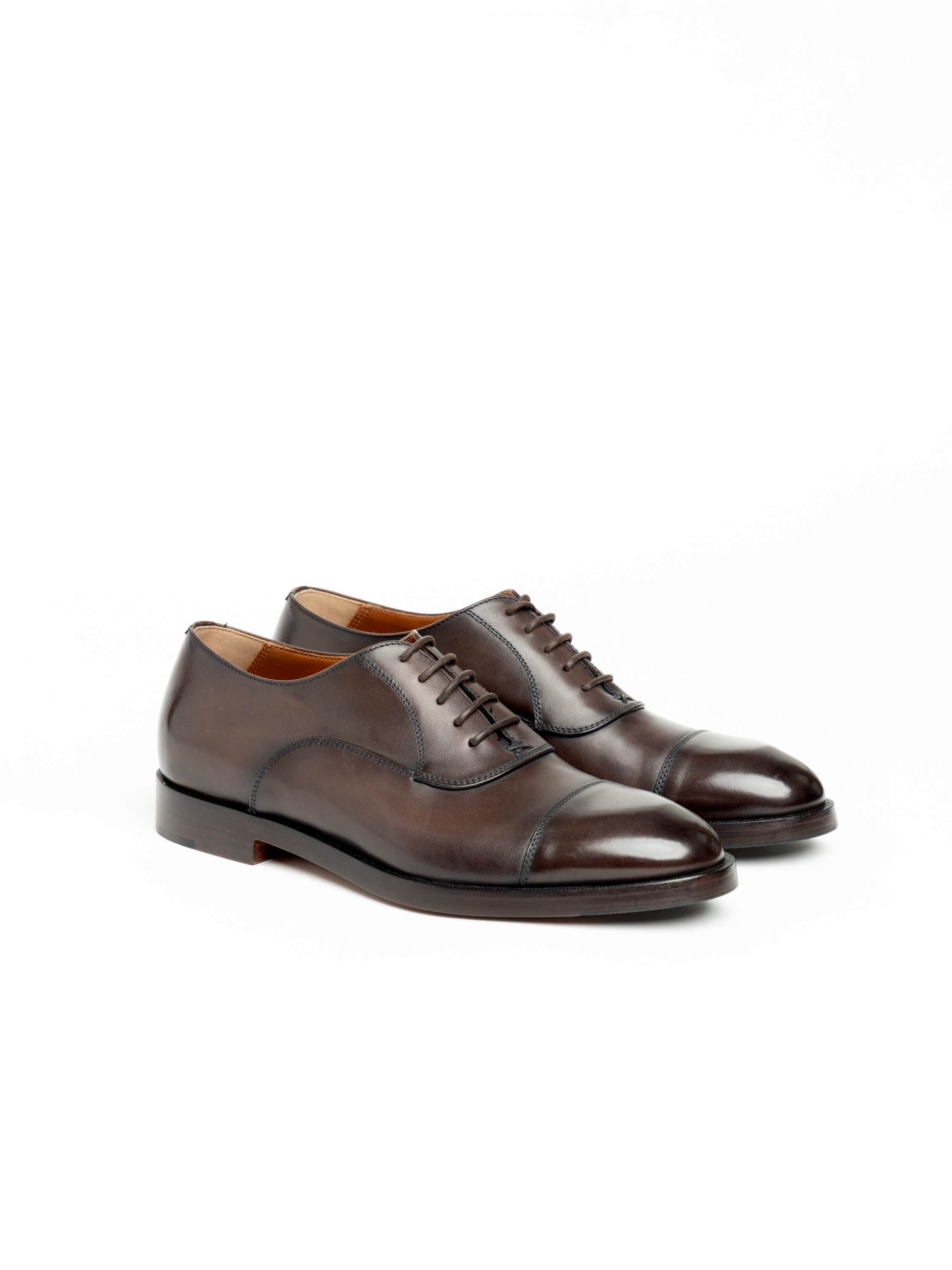 Brown Leather Torino Oxford Shoes