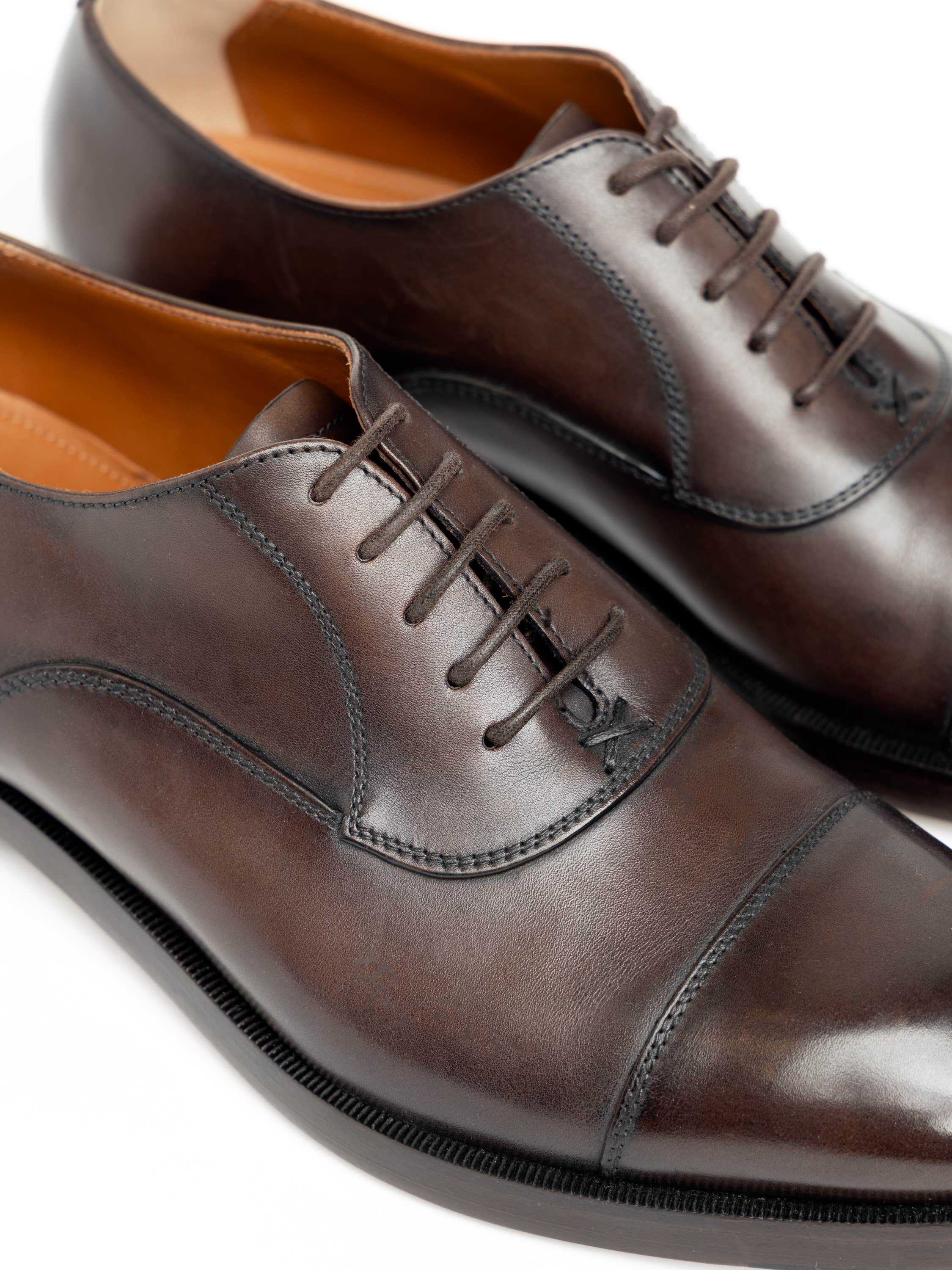 Brown Leather Torino Oxford Shoes