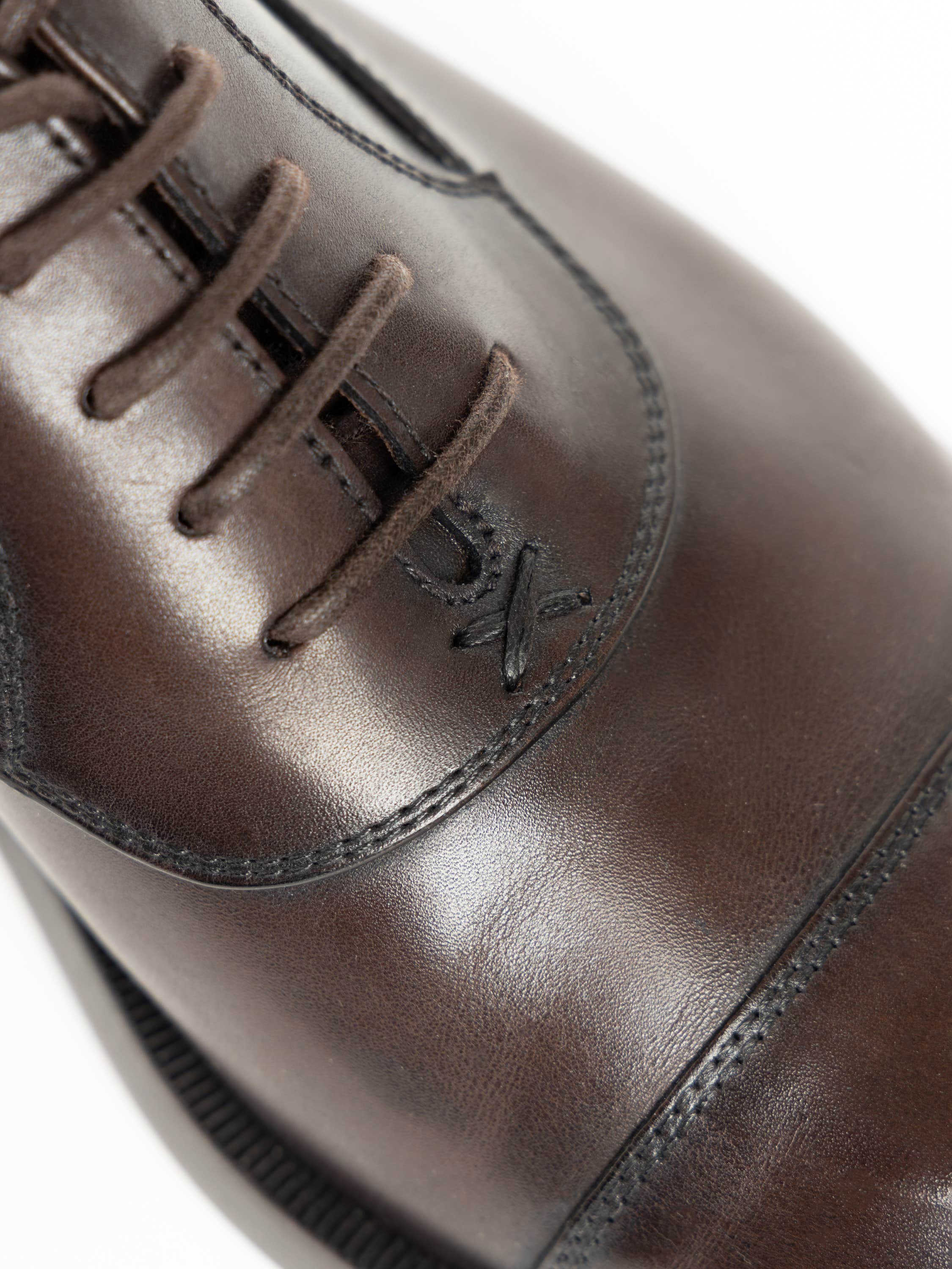 Brown Leather Torino Oxford Shoes