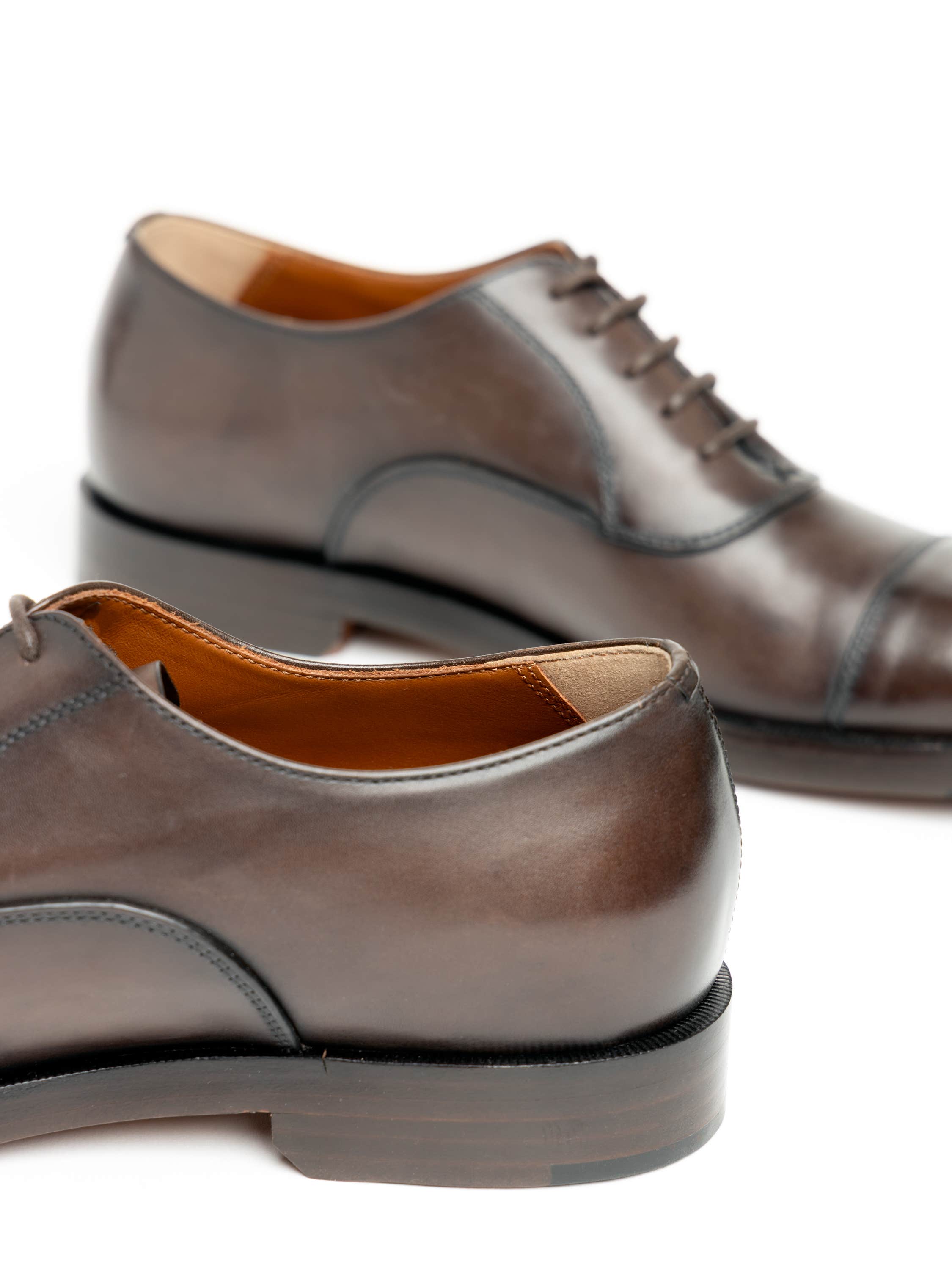 Brown Leather Torino Oxford Shoes