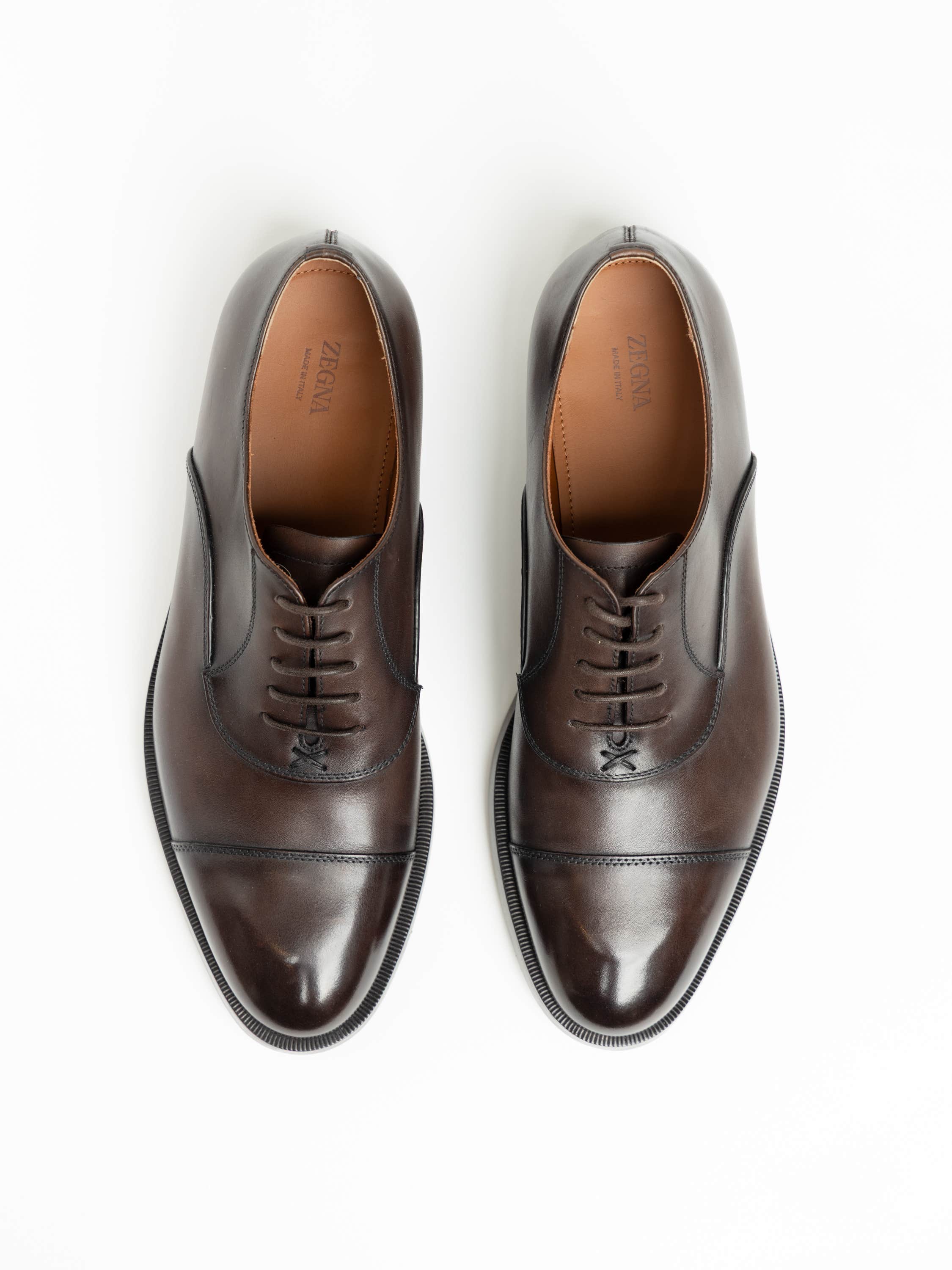 Brown Leather Torino Oxford Shoes