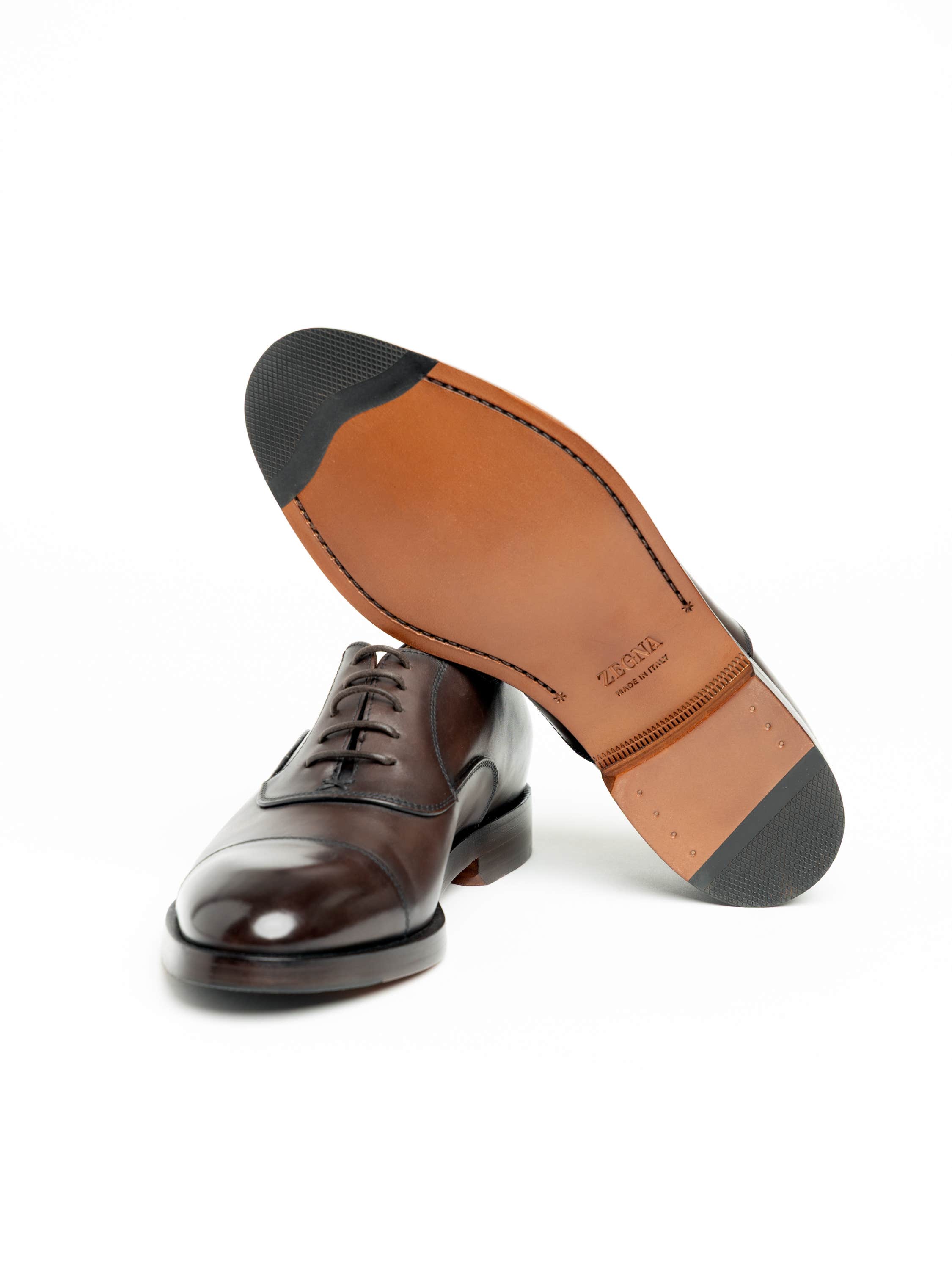 Brown Leather Torino Oxford Shoes